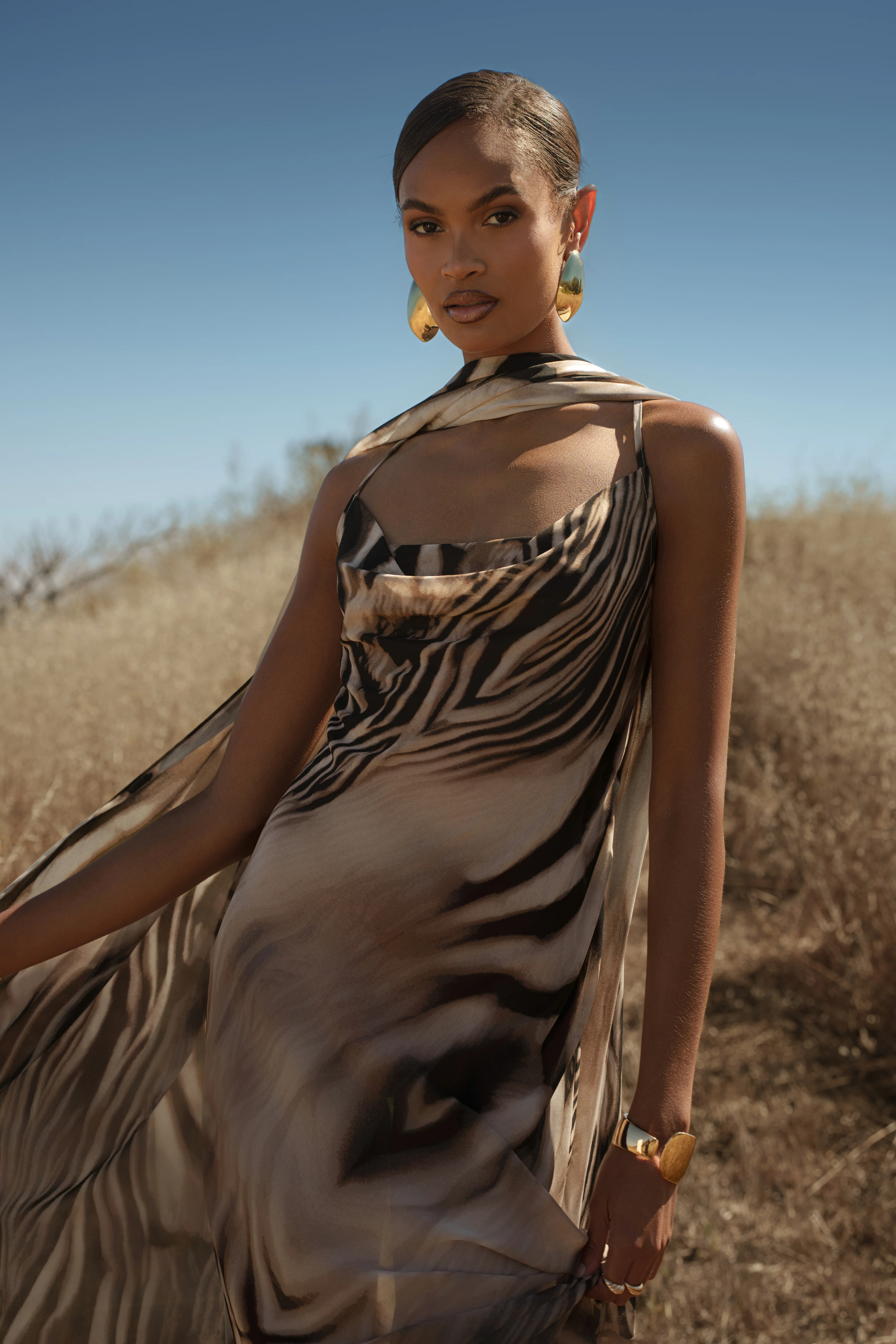 Brown Zebra Print Infinite Journey Maxi Dress - Image 9
