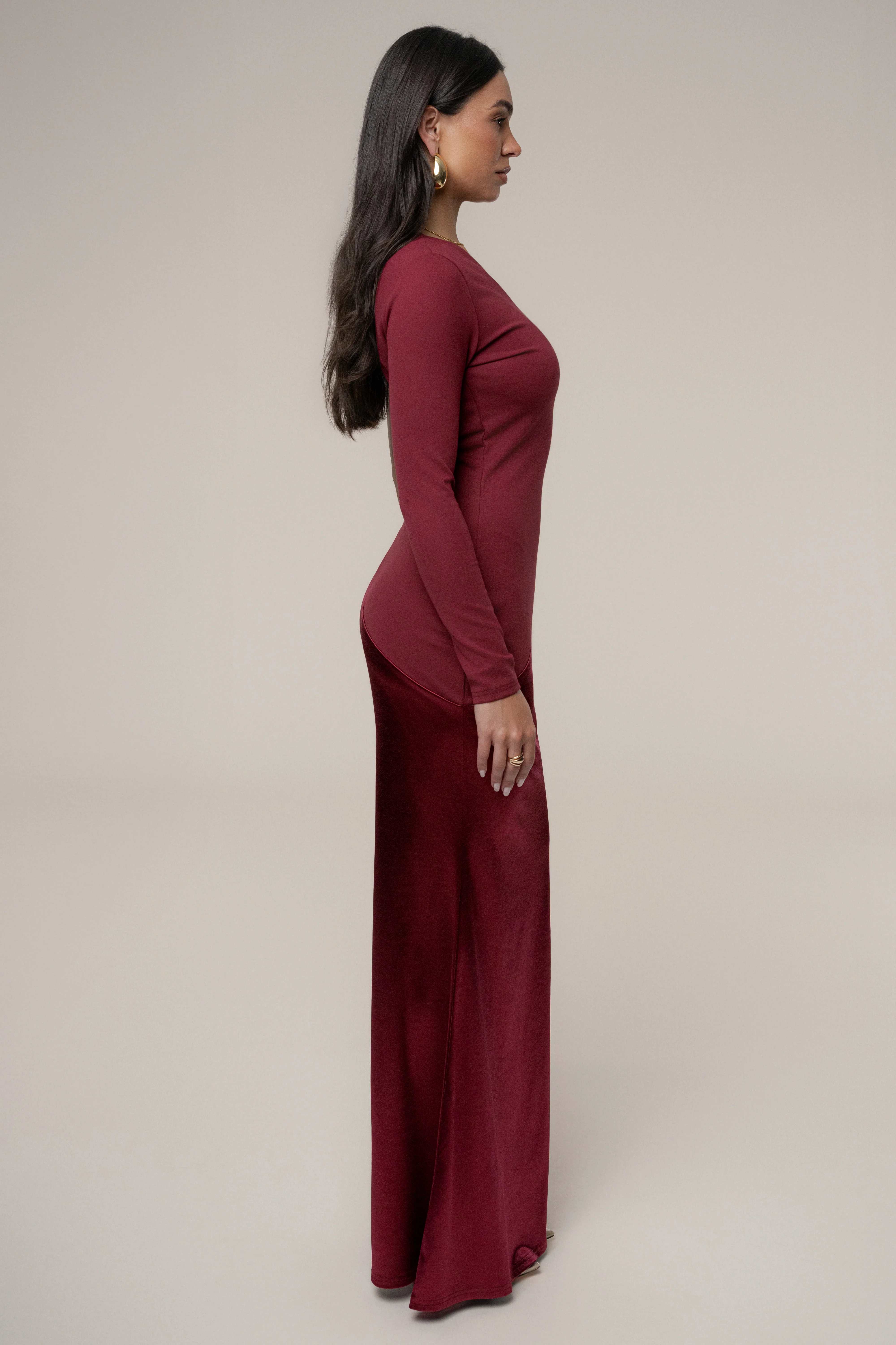 Burgundy Look Of Desire Maxi Dress - Image 10