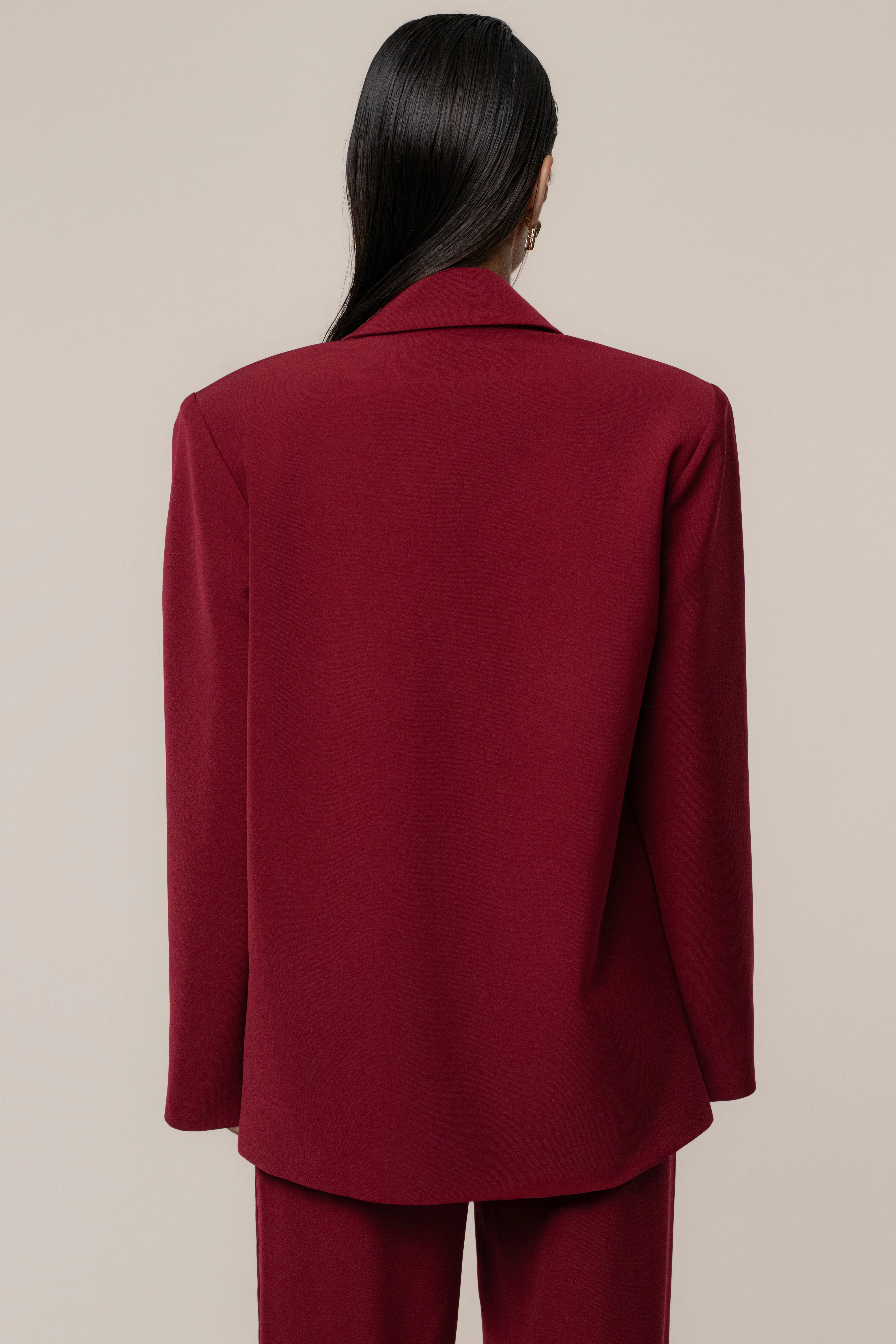 Burgundy Suite Life Woven Blazer - Image 8