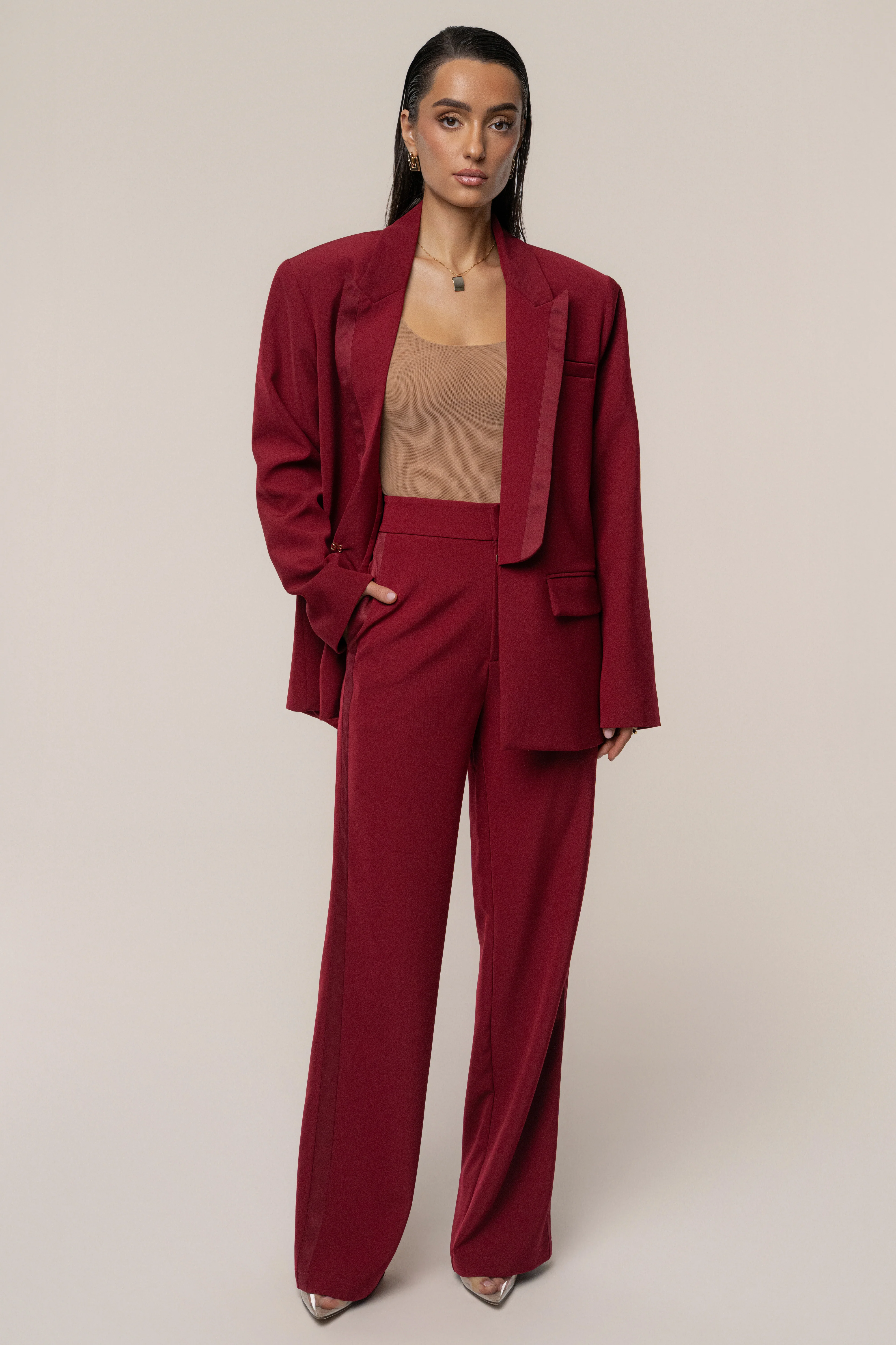 Burgundy Suite Life Woven Pant - Image 2