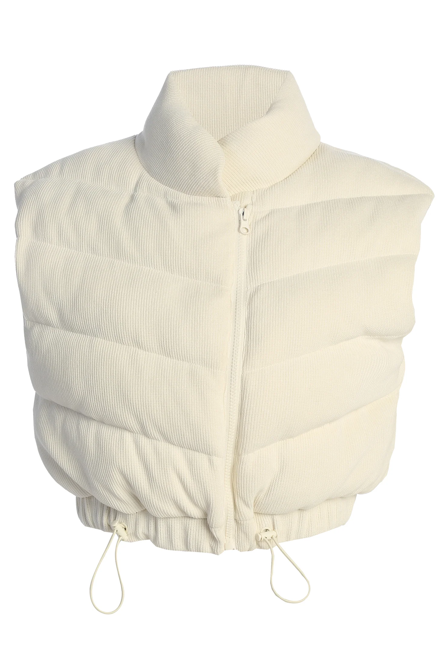 Buttercream Delma Ribbed Puffer Vest - Image 3
