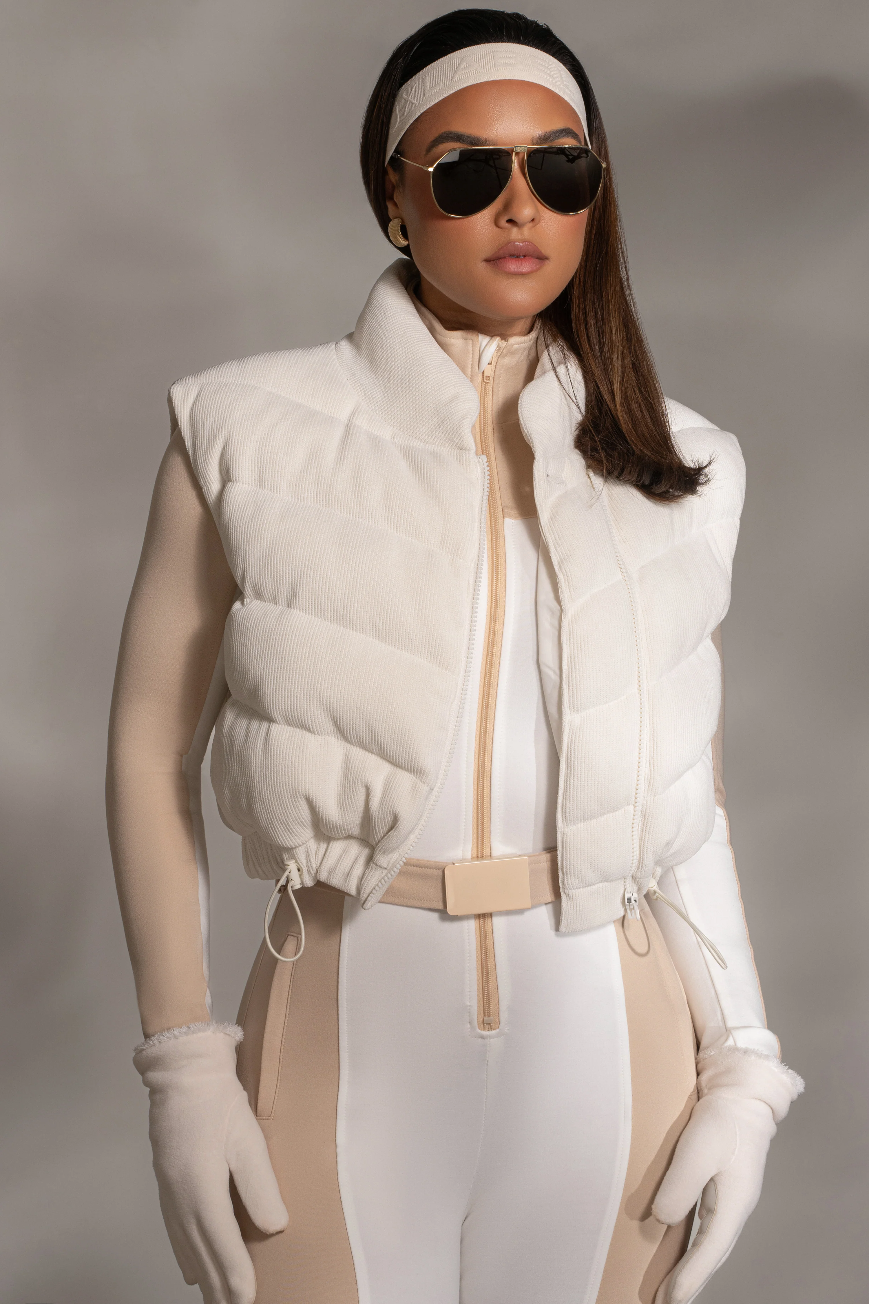 Buttercream Delma Ribbed Puffer Vest - Image 6