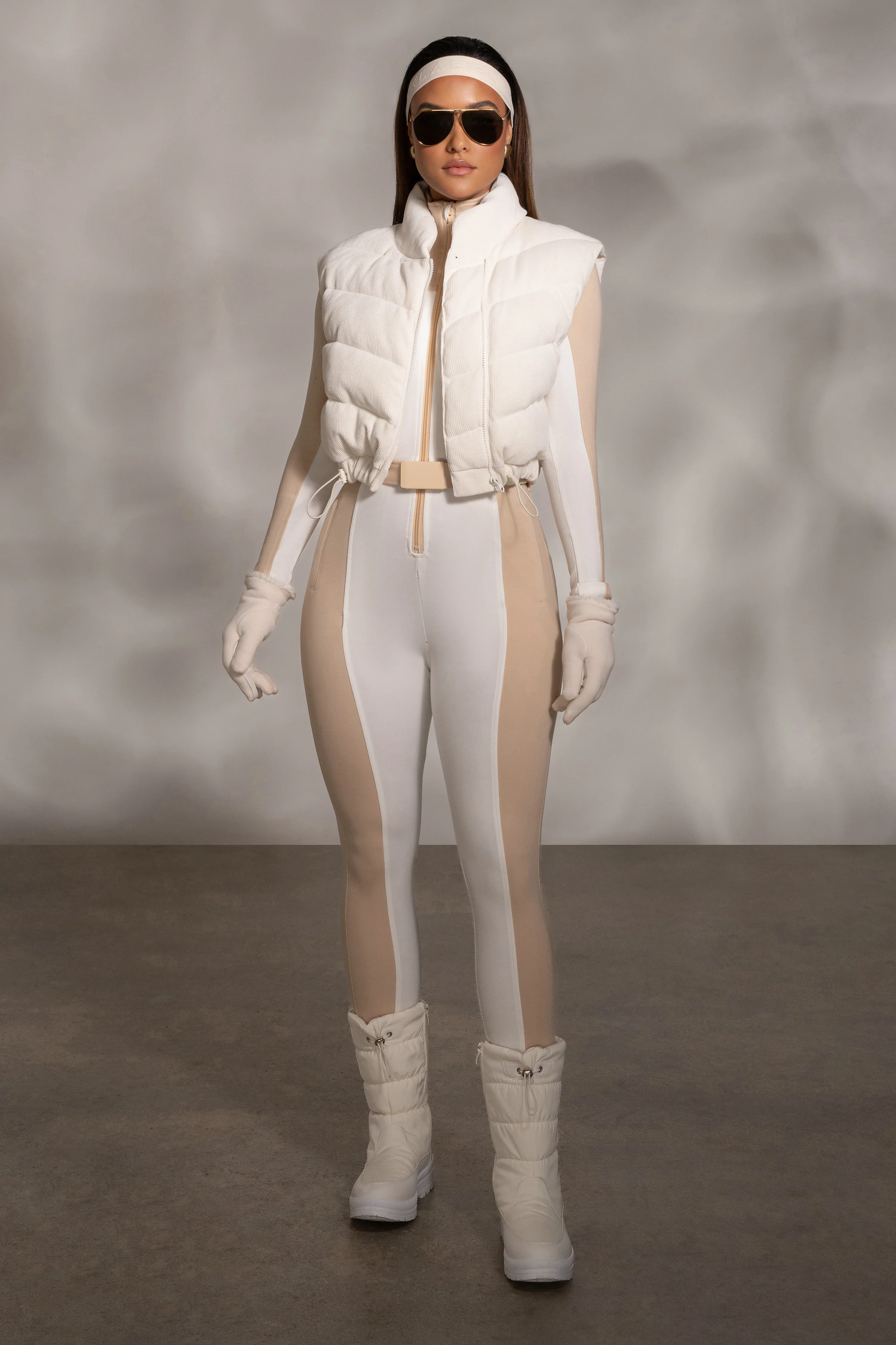 Buttercream Delma Ribbed Puffer Vest - Image 7