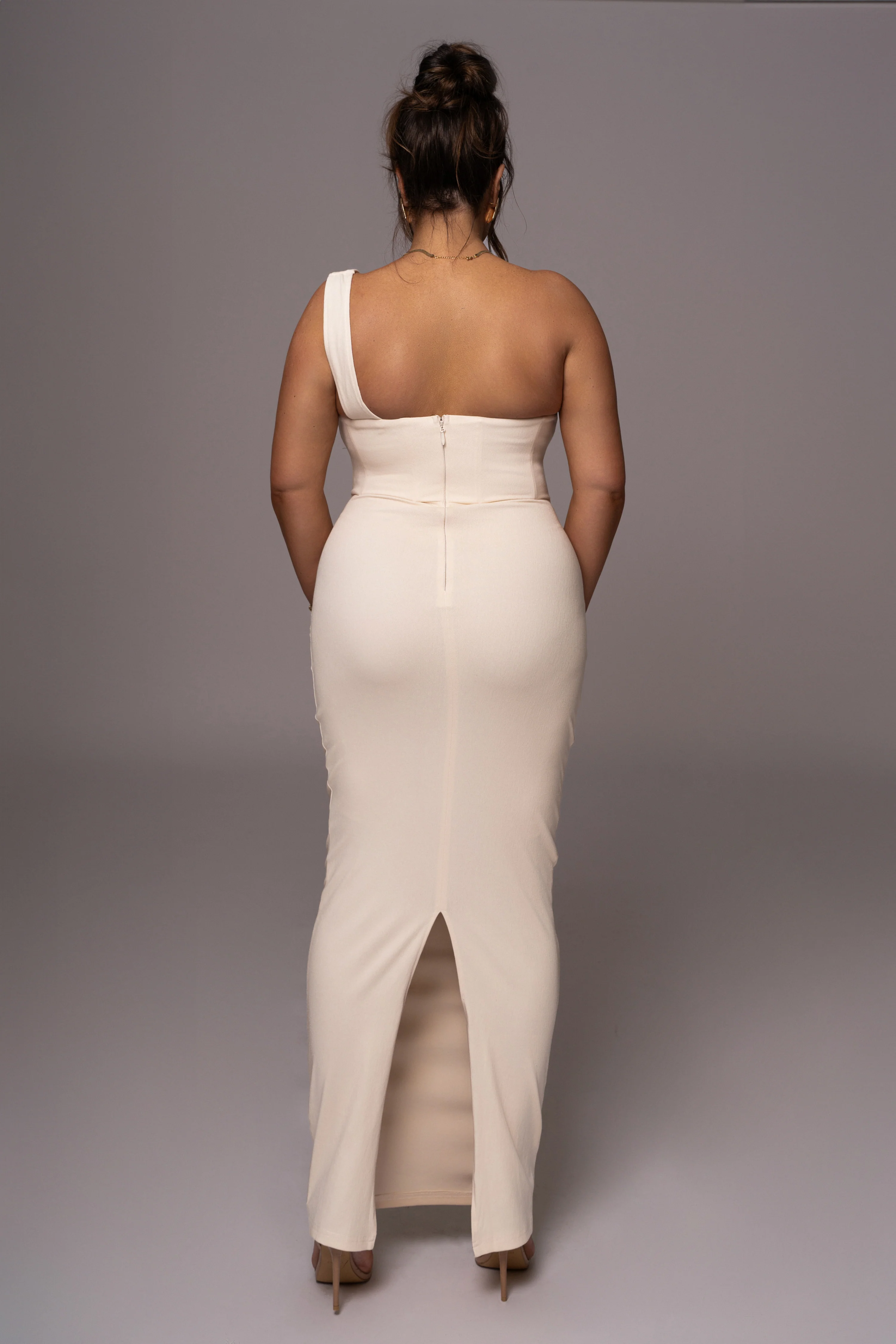 Buttercream Denim Krishna One Shoulder Maxi Dress - Image 22