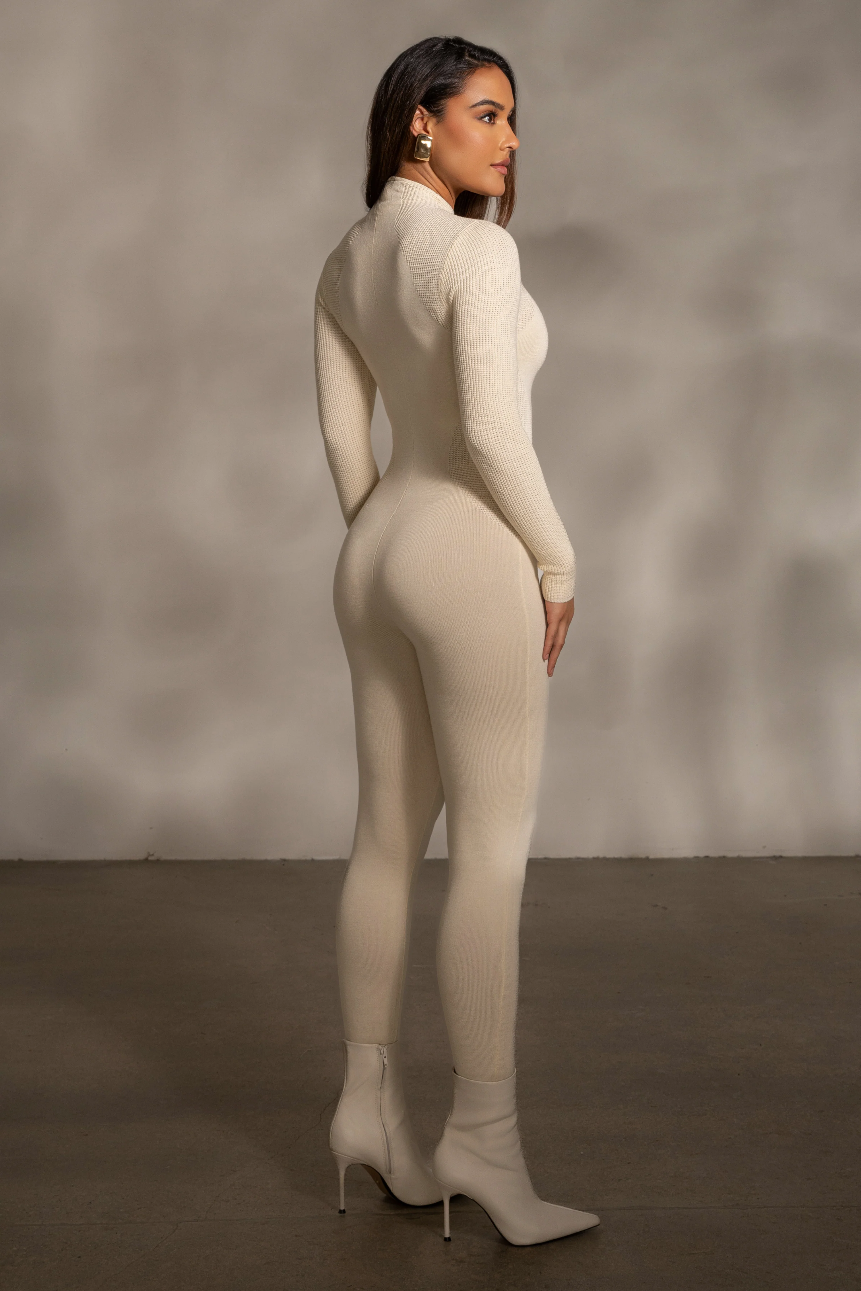 Buttercream Kris Front Zipper Jumpsuit - Image 7