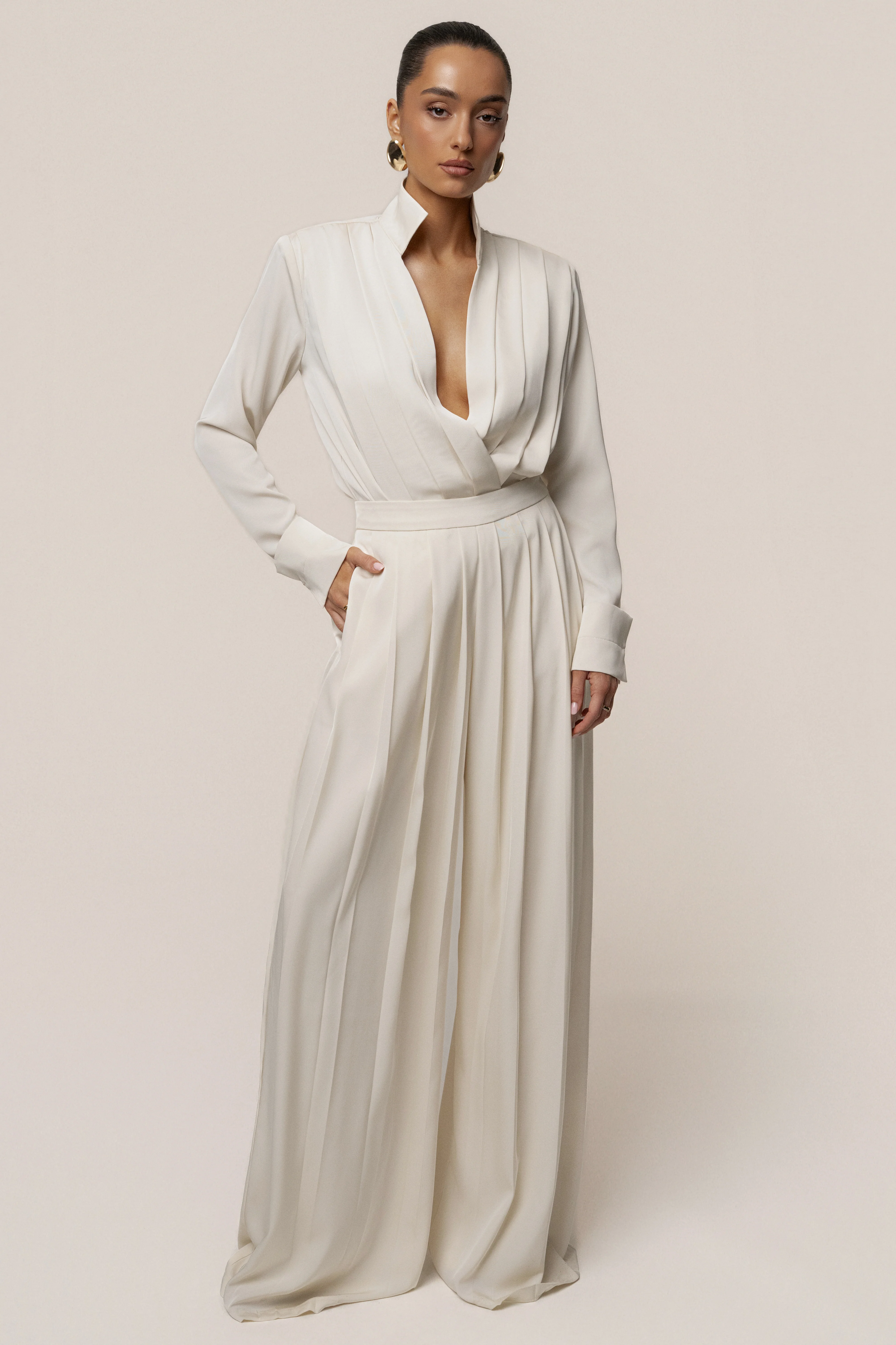 Buttercream Visionary Pleated Bodysuit - Image 12