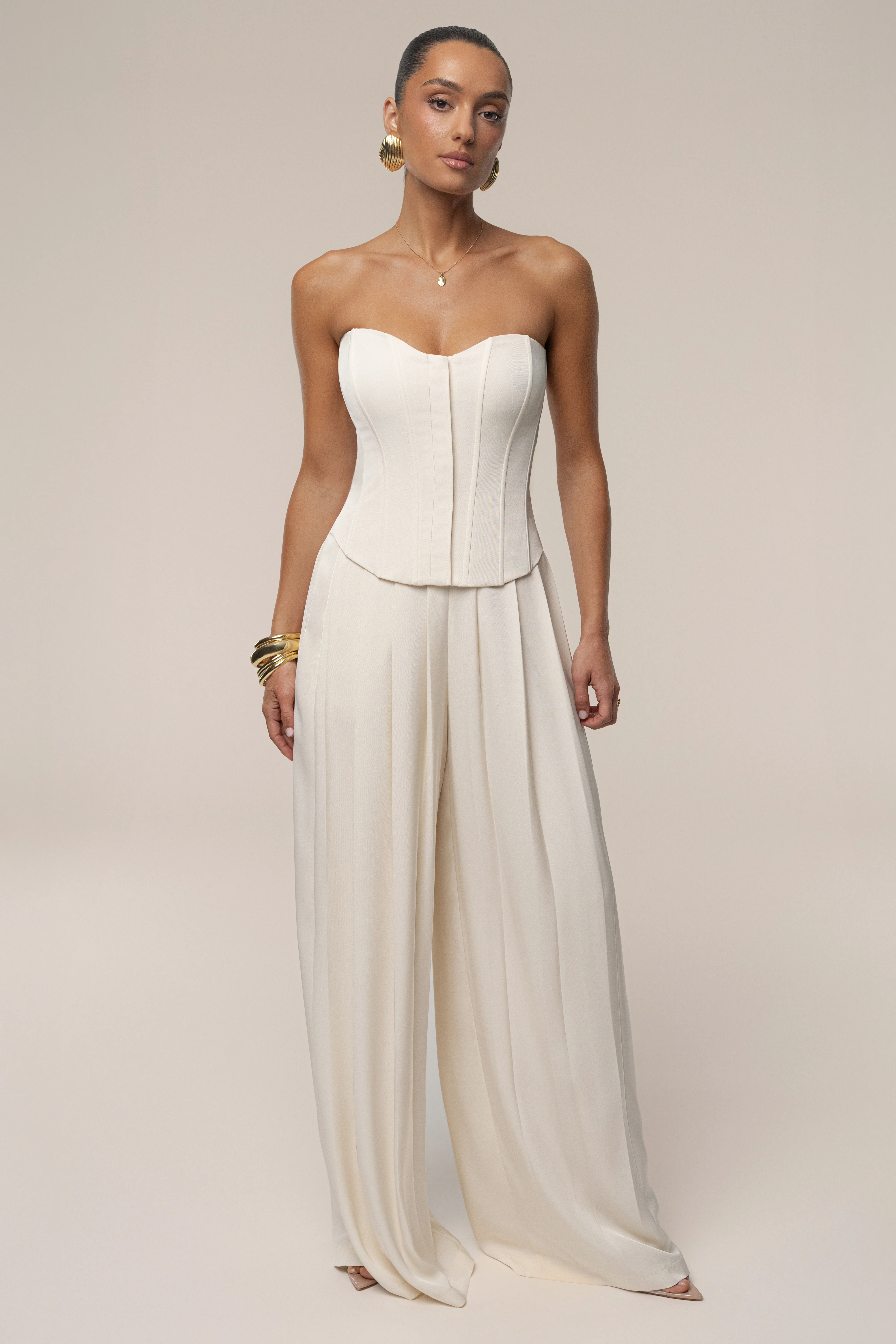 Buttercream Viv Satin Bustier Top - Image 6