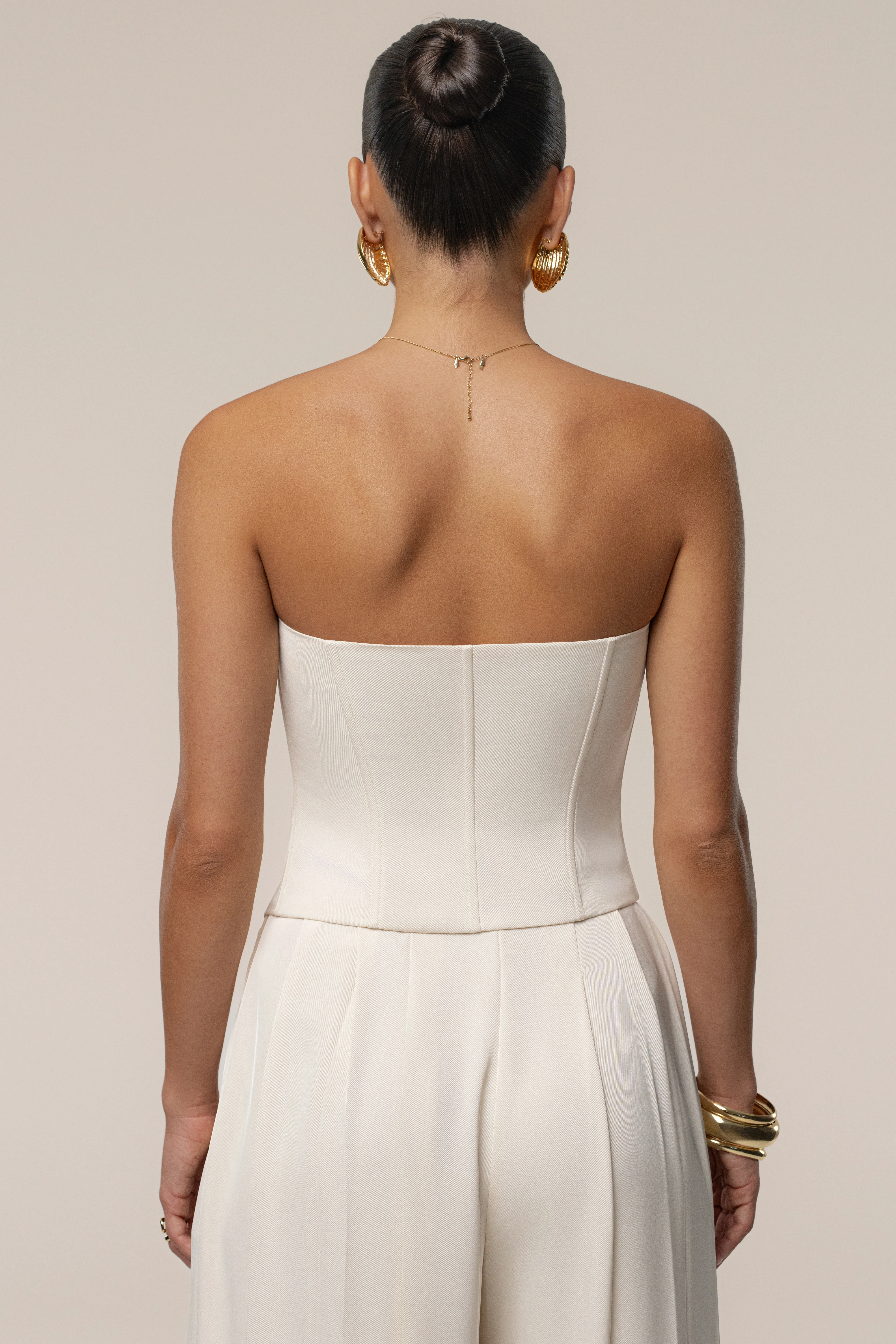 Buttercream Viv Satin Bustier Top - Image 7