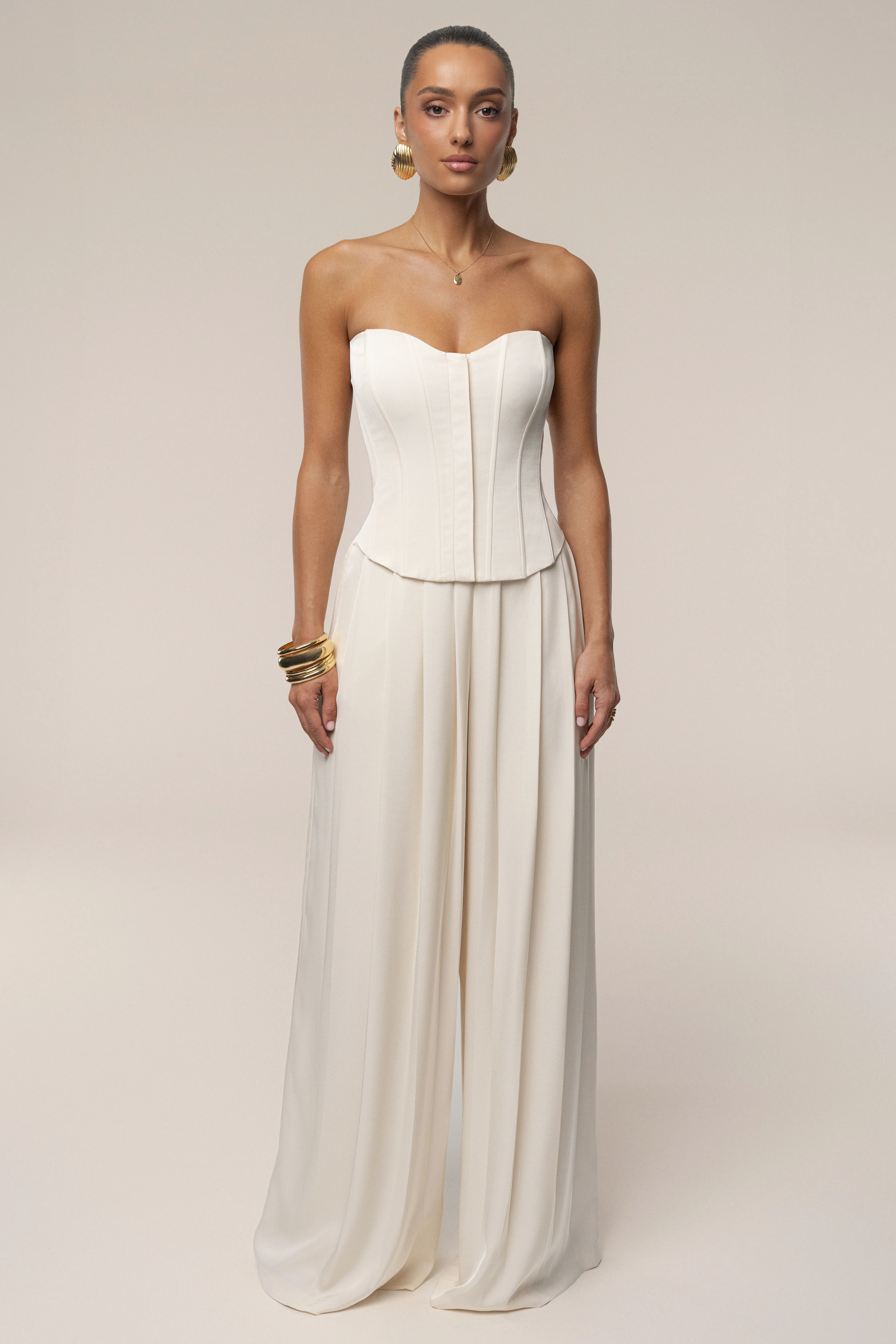 Buttercream Viv Satin Bustier Top - Image 9