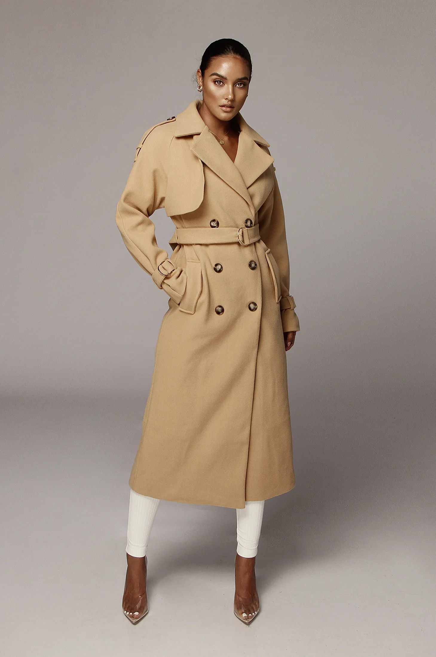 Camel Beverly Trench Coat - Image 3