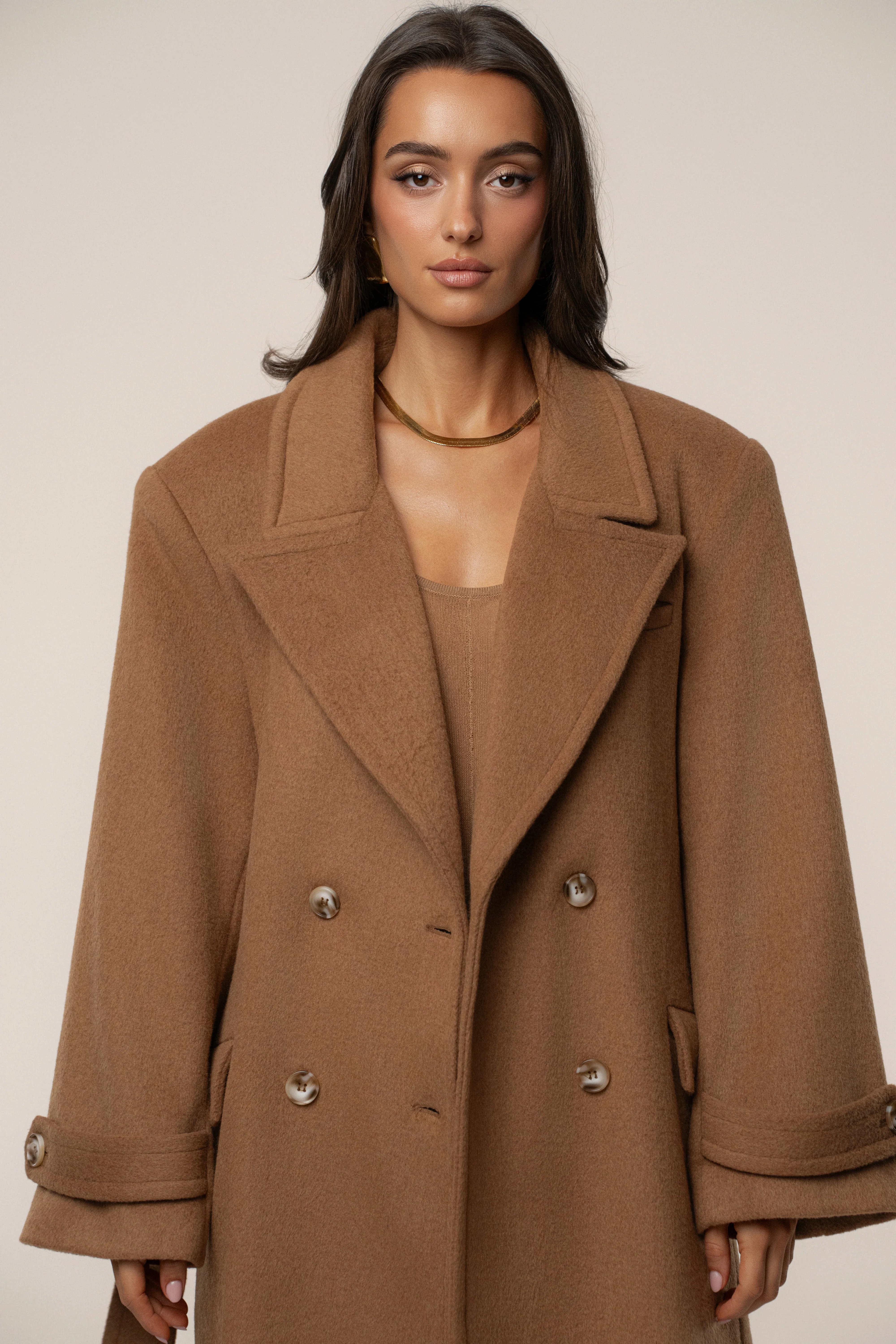Camel Empire Longline Coat - Image 5