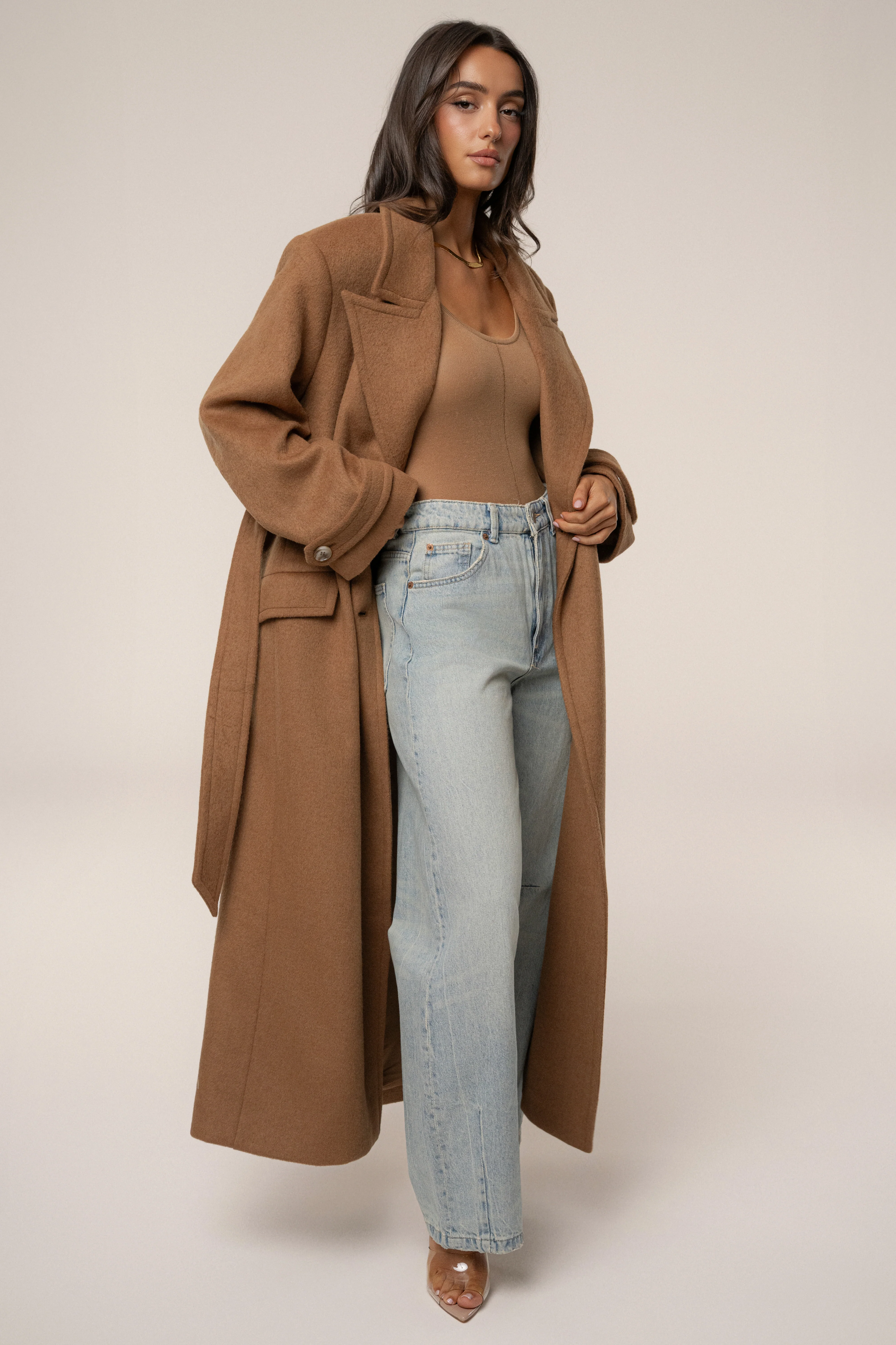 Camel Empire Longline Coat - Image 6