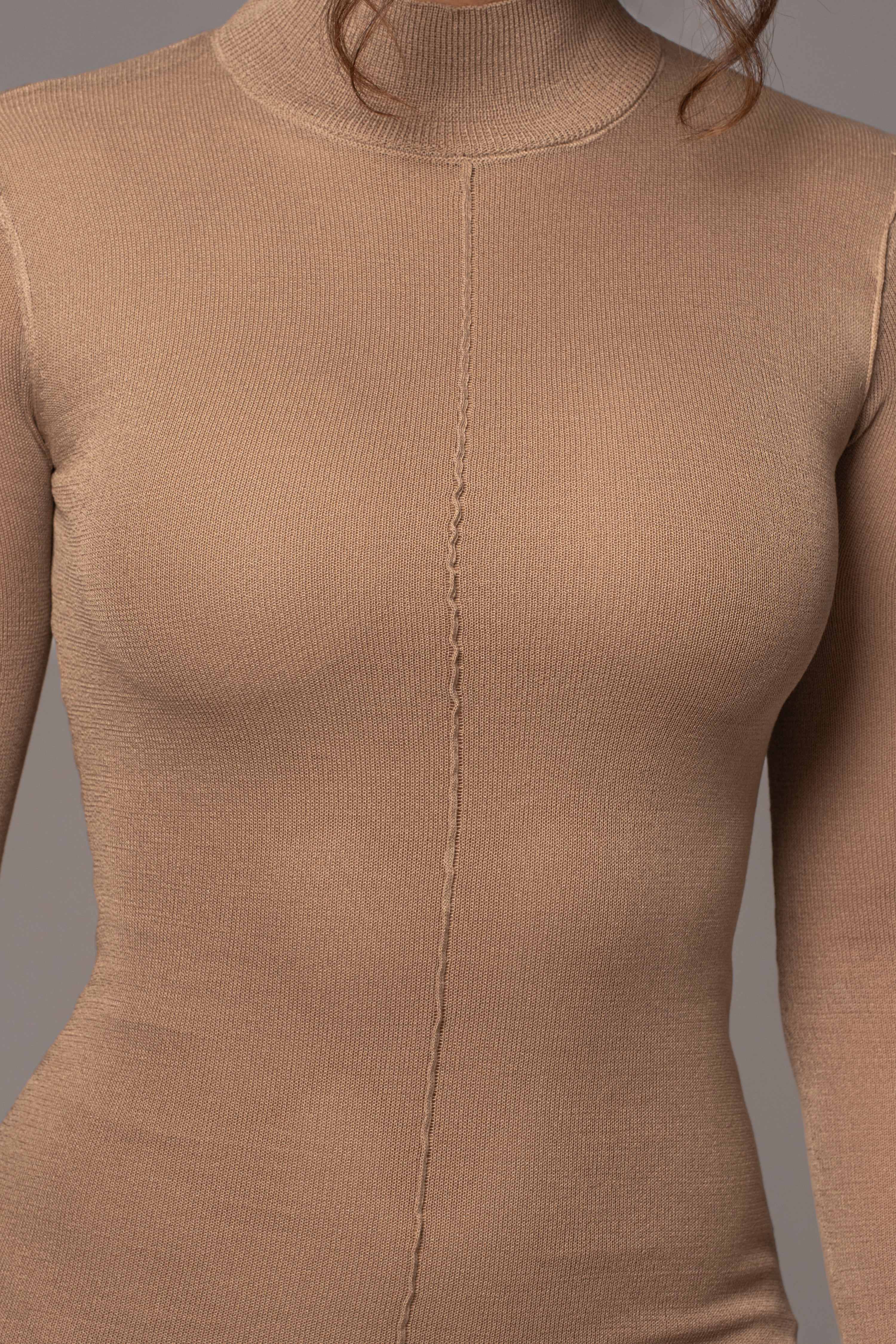 Camel Fame Mock Neck Maxi Dress - Image 10