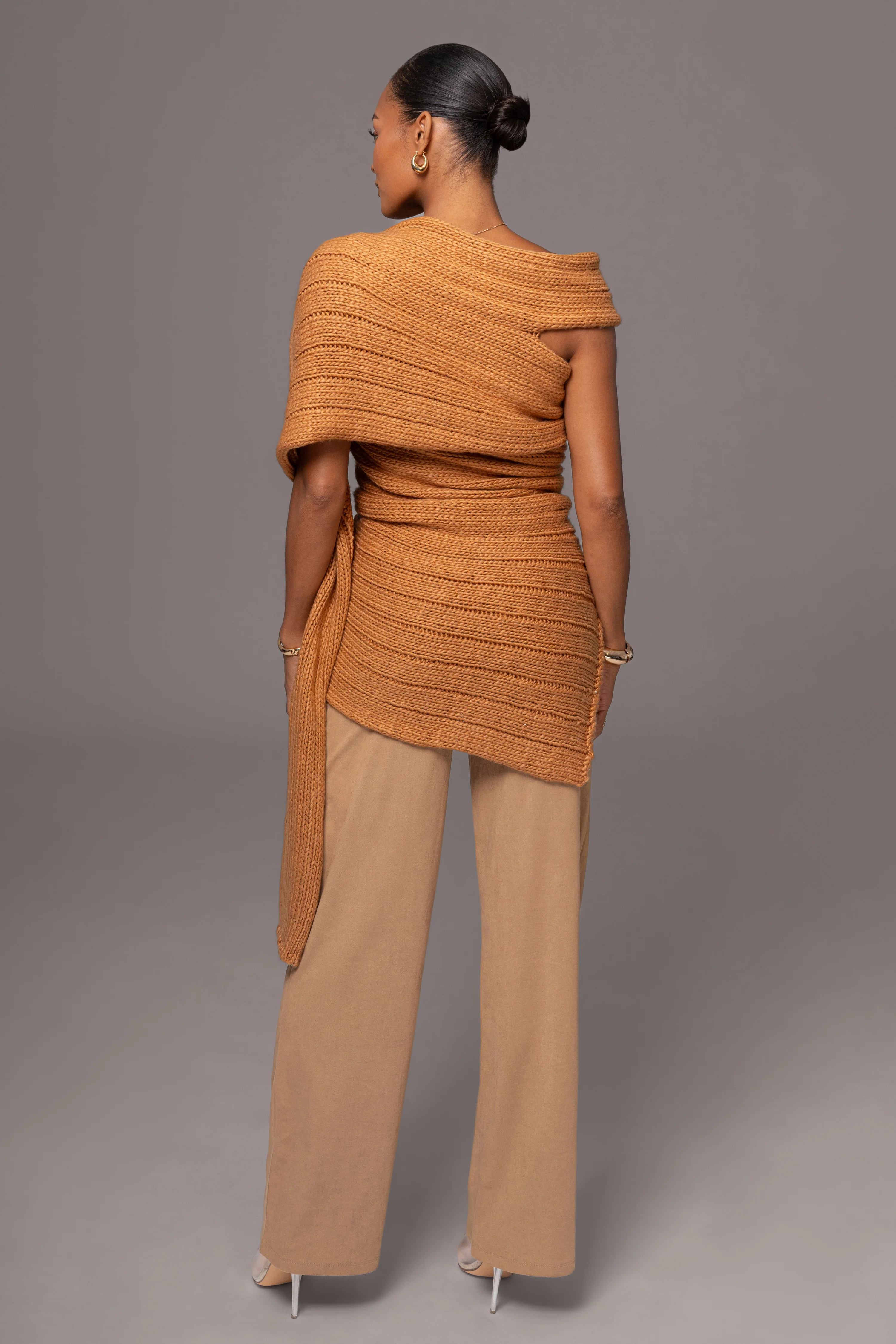 Camel Soft Life Cable Knit Sweater Top - Image 16