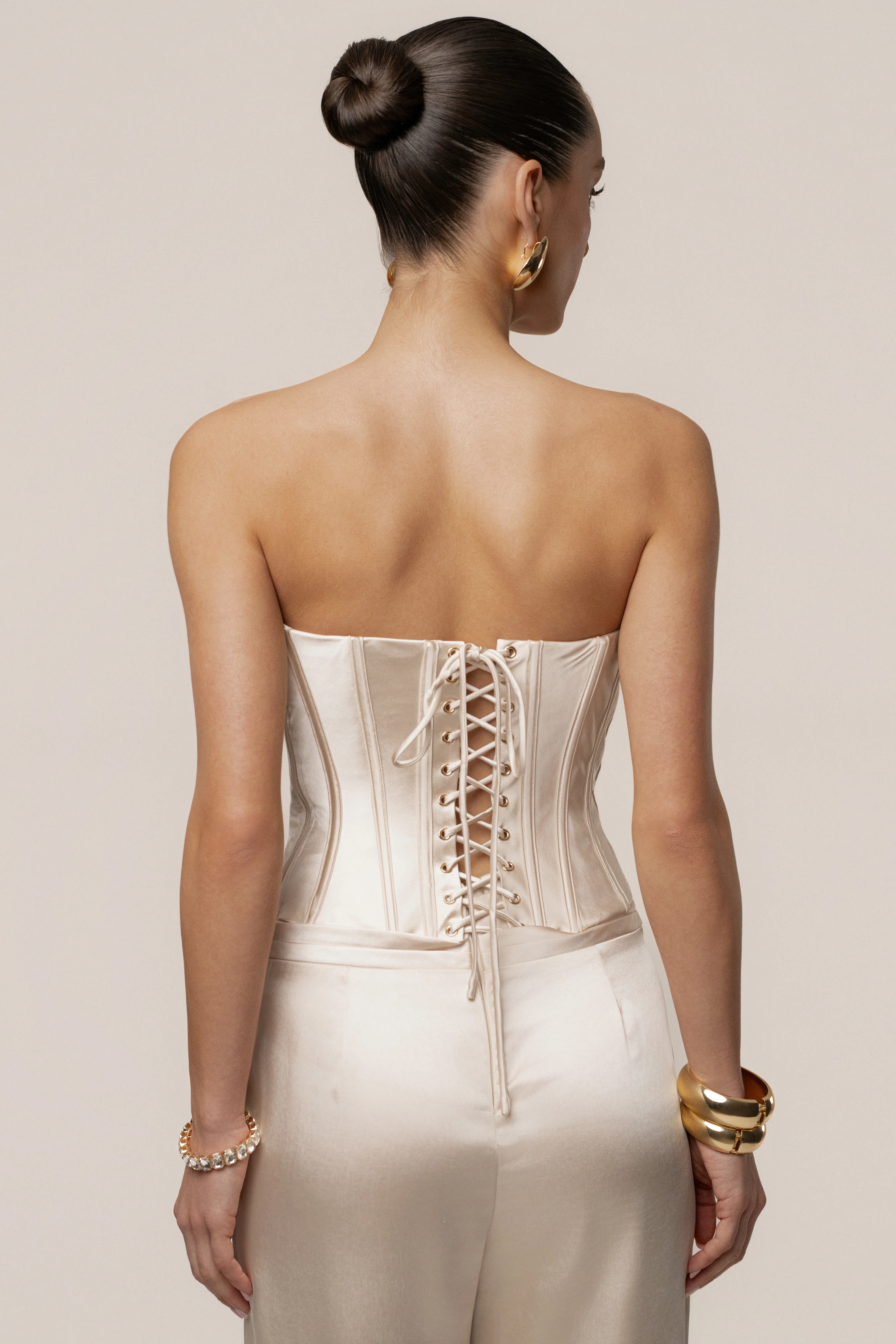 Champagne Adore Me Satin Corset - Image 6