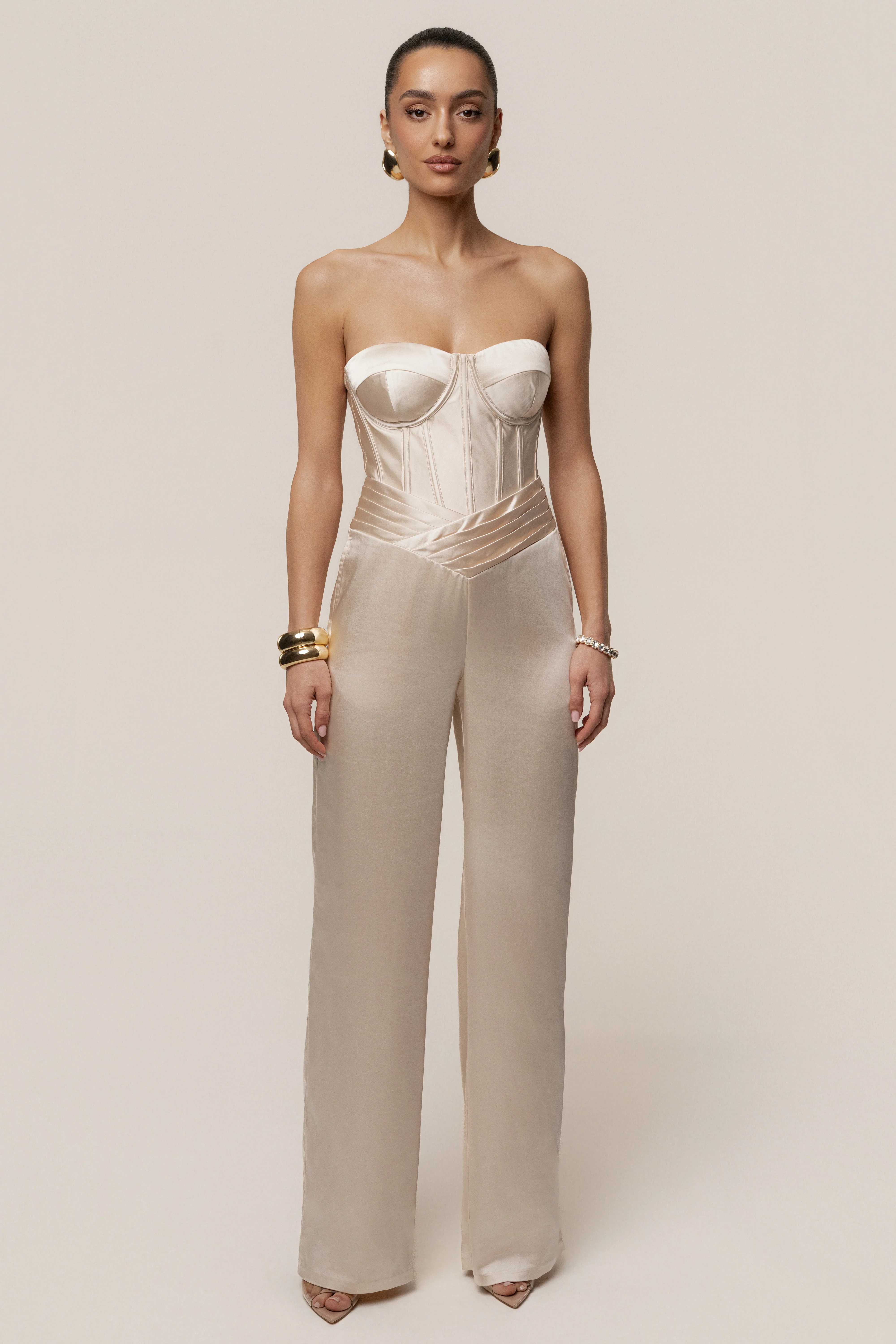 Champagne Adore Me Satin Corset - Image 7