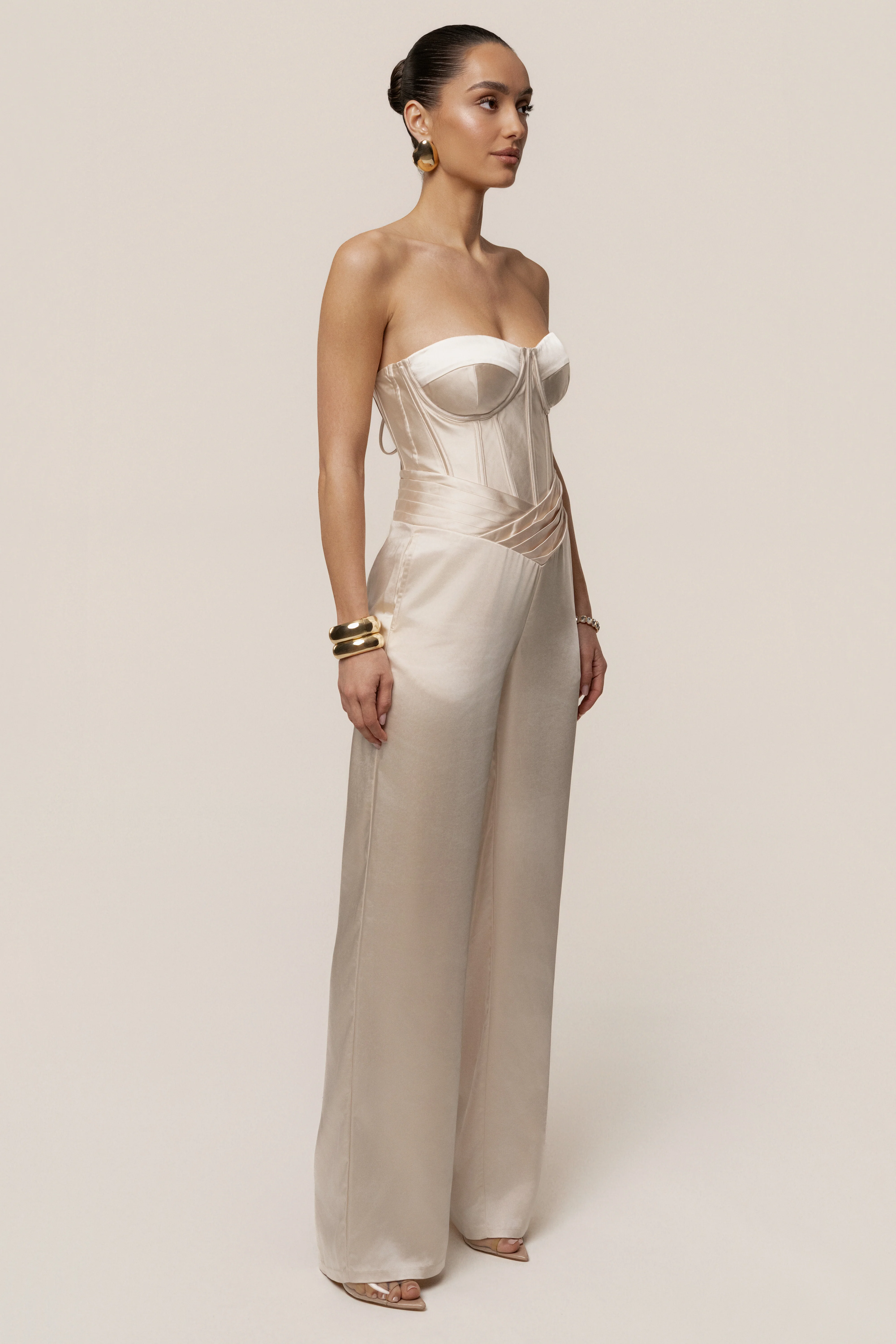 Champagne Adore Me Satin Corset - Image 9