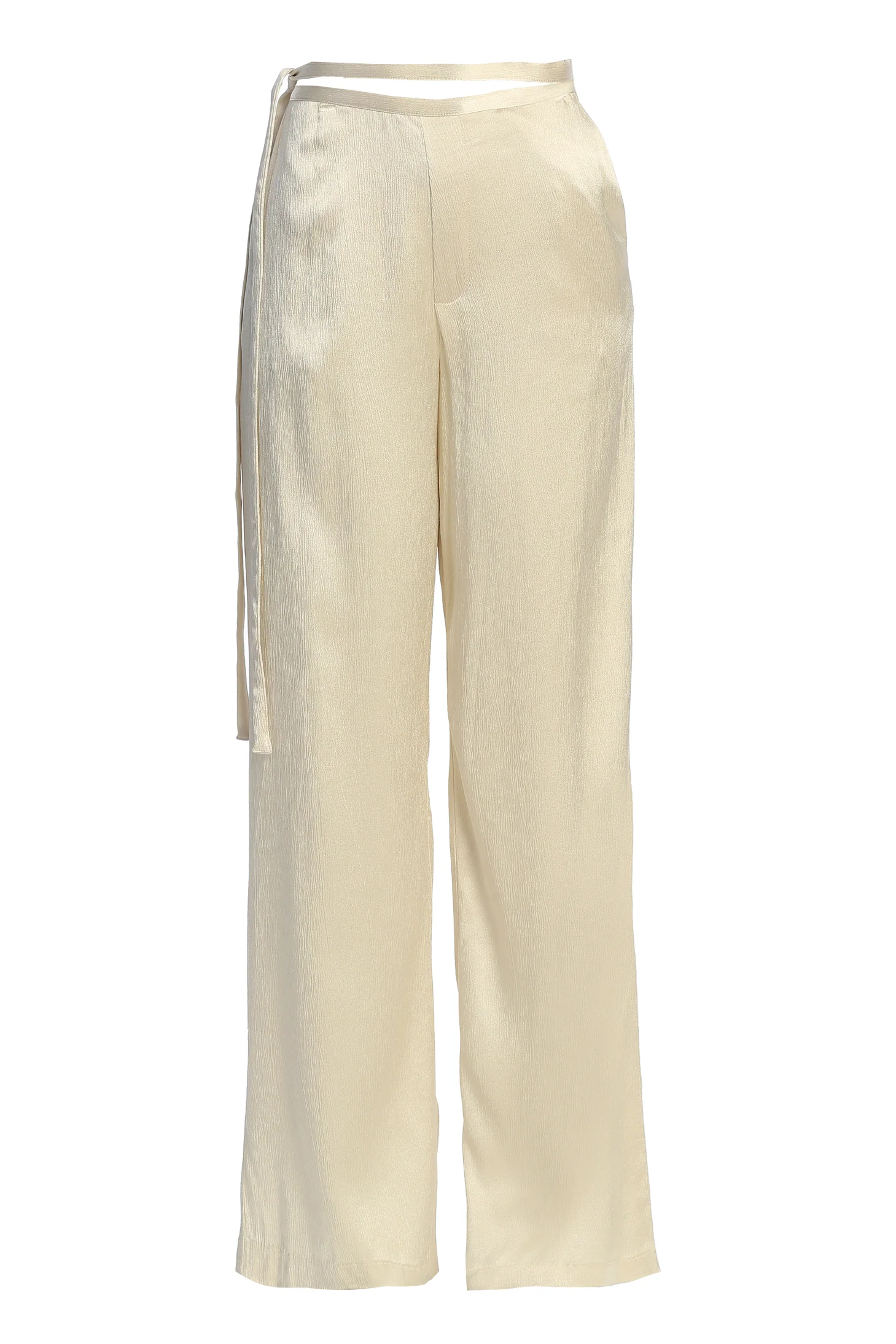 Champagne Deserae Satin Pants - Image 3
