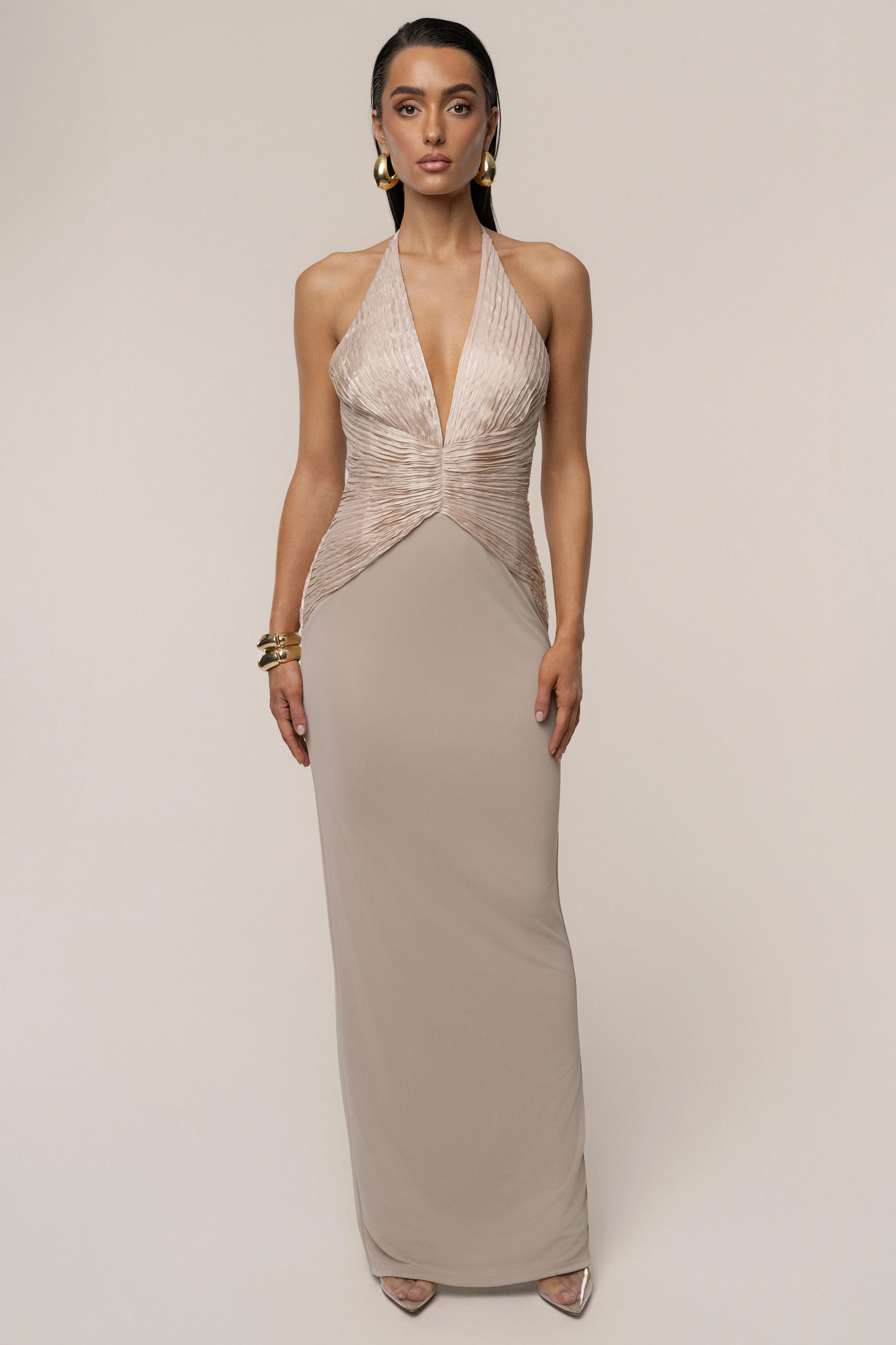Champagne Enchanted Nights Maxi Dress - Image 9