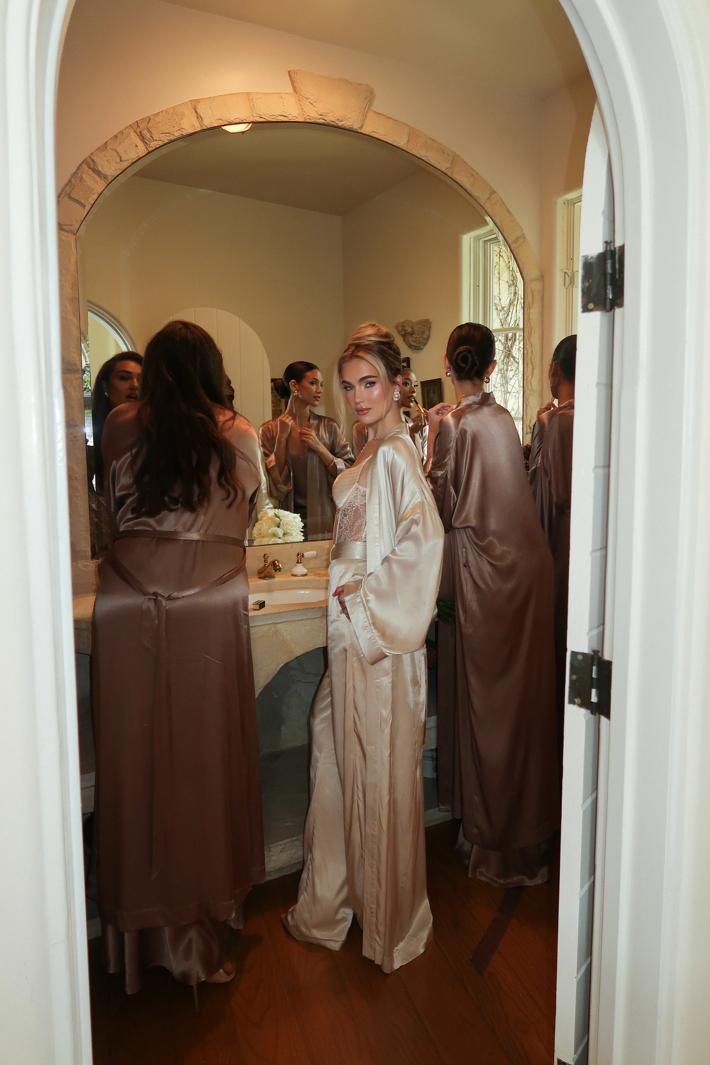 Champagne Forever And Always Satin Robe - Image 13