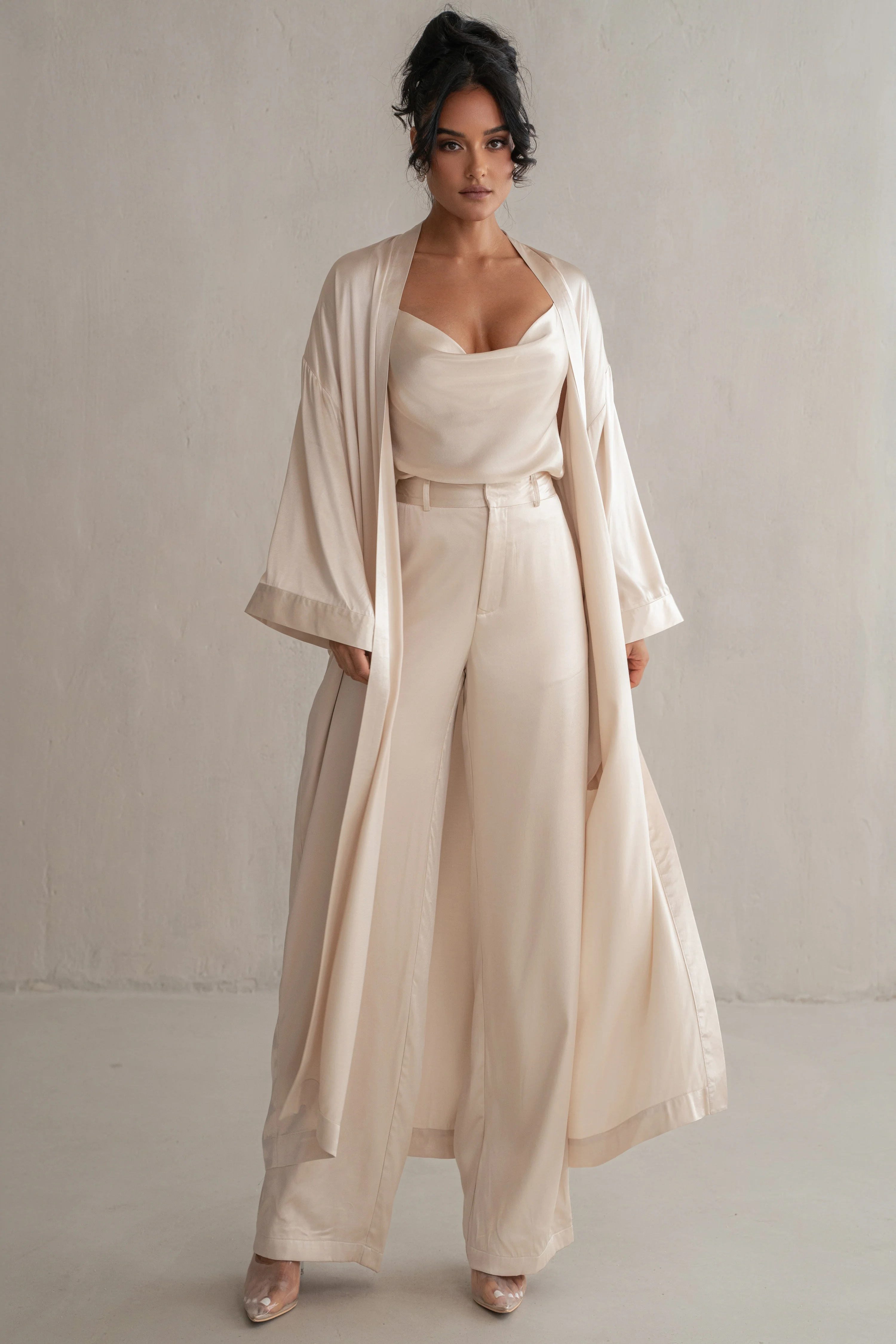 Champagne Forever And Always Satin Robe - Image 4