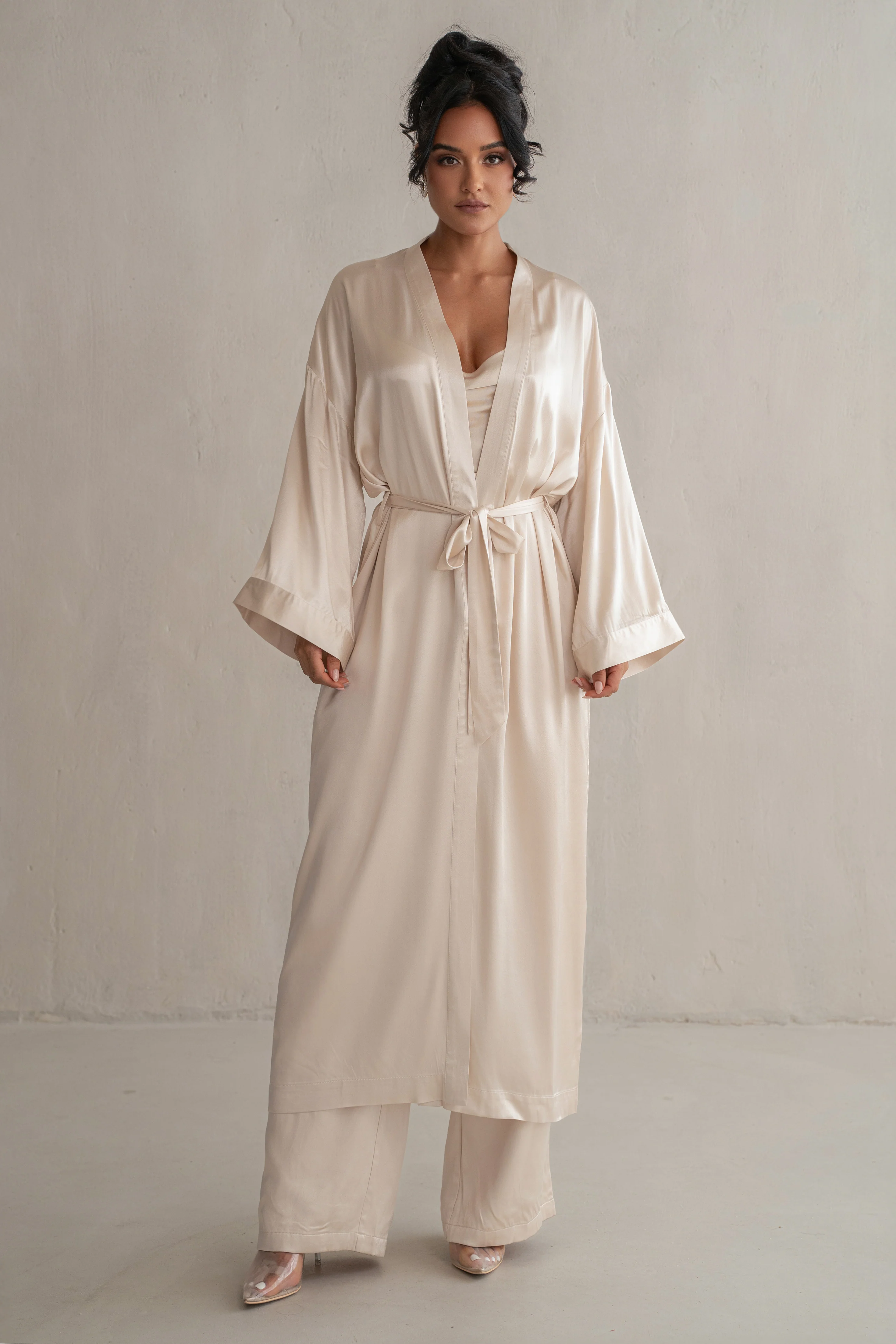 Champagne Forever And Always Satin Robe - Image 7