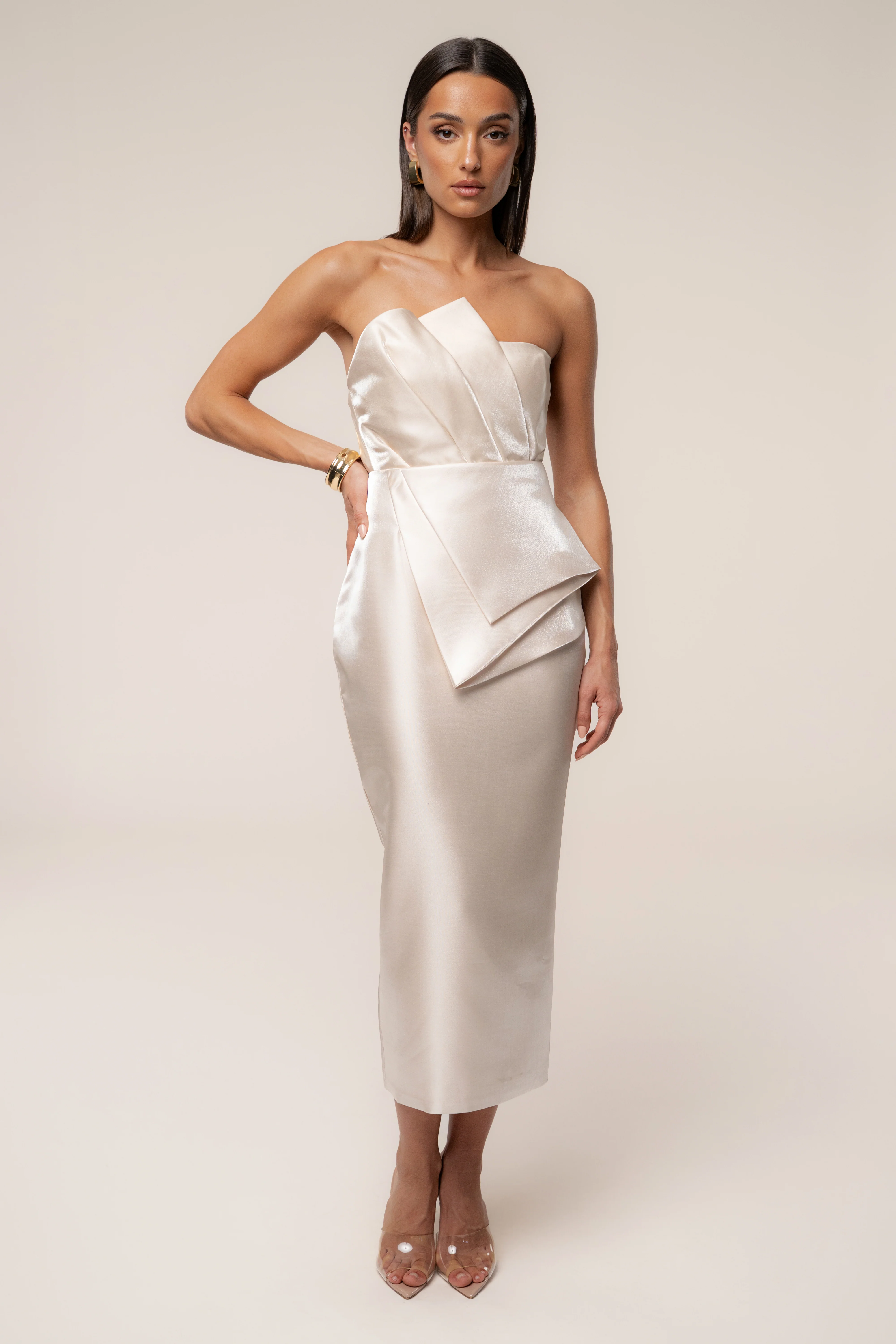 Champagne Gala Pleated Top - Image 4
