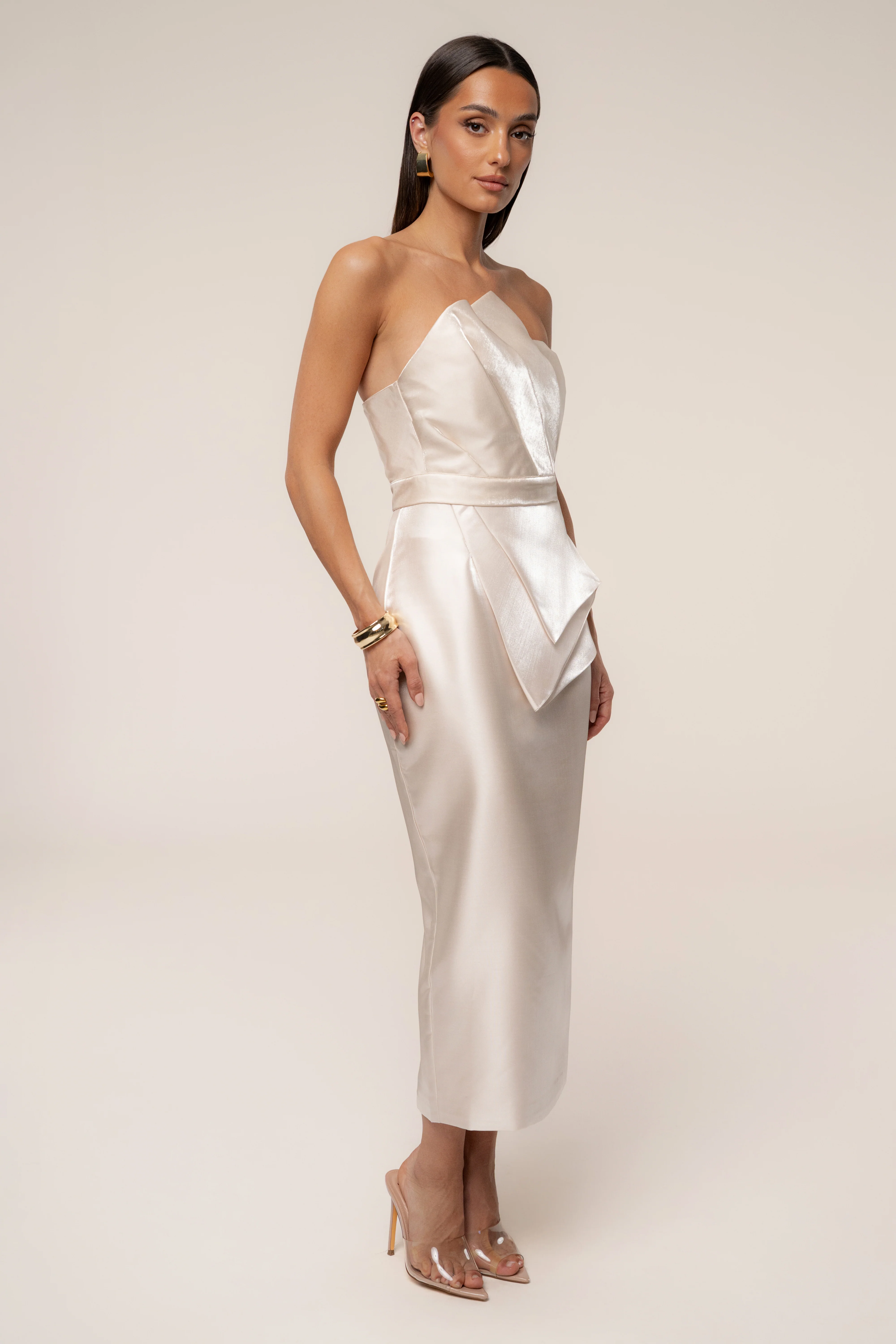 Champagne Gala Pleated Top - Image 7