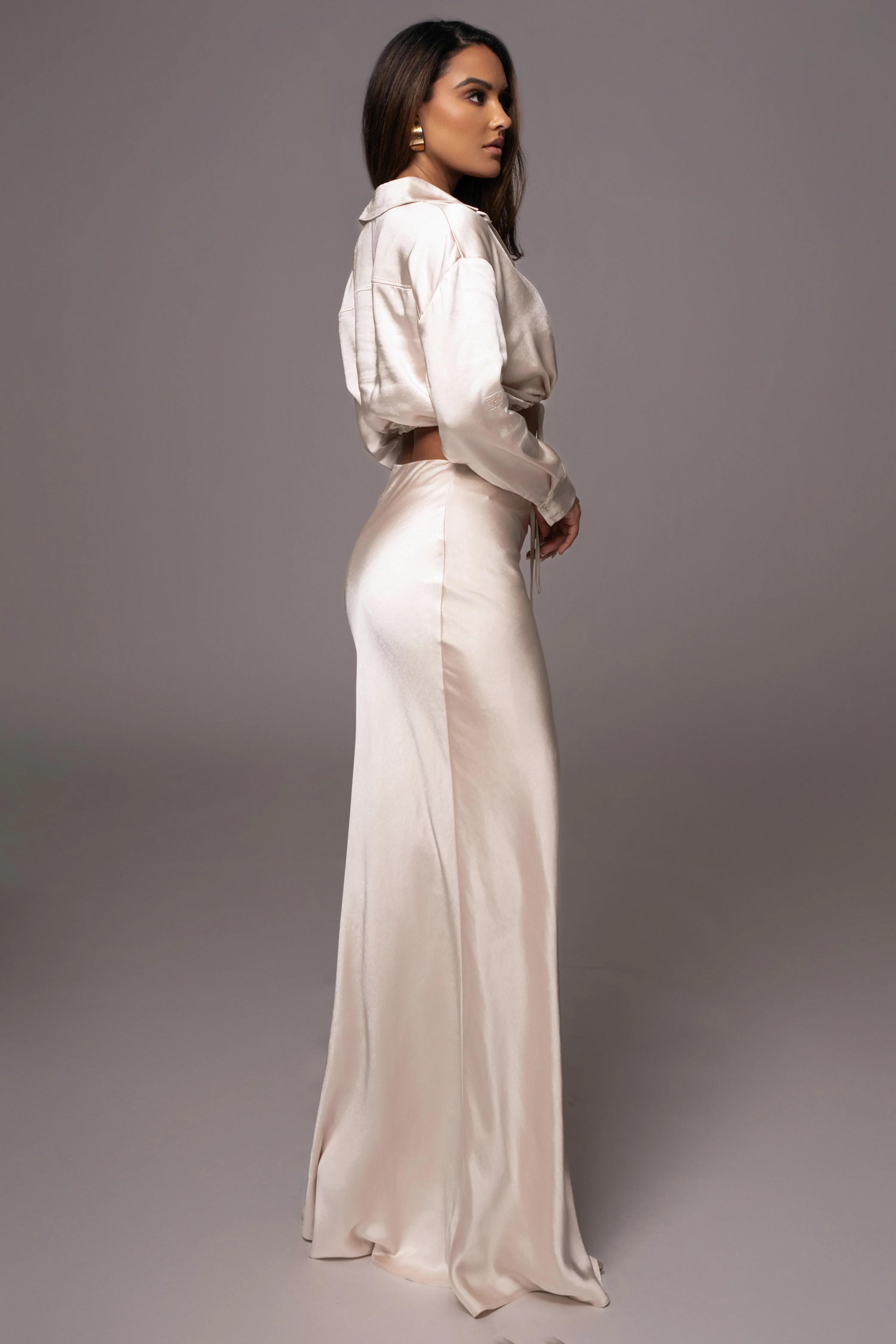 Champagne Kiah Button Up Top - Image 9