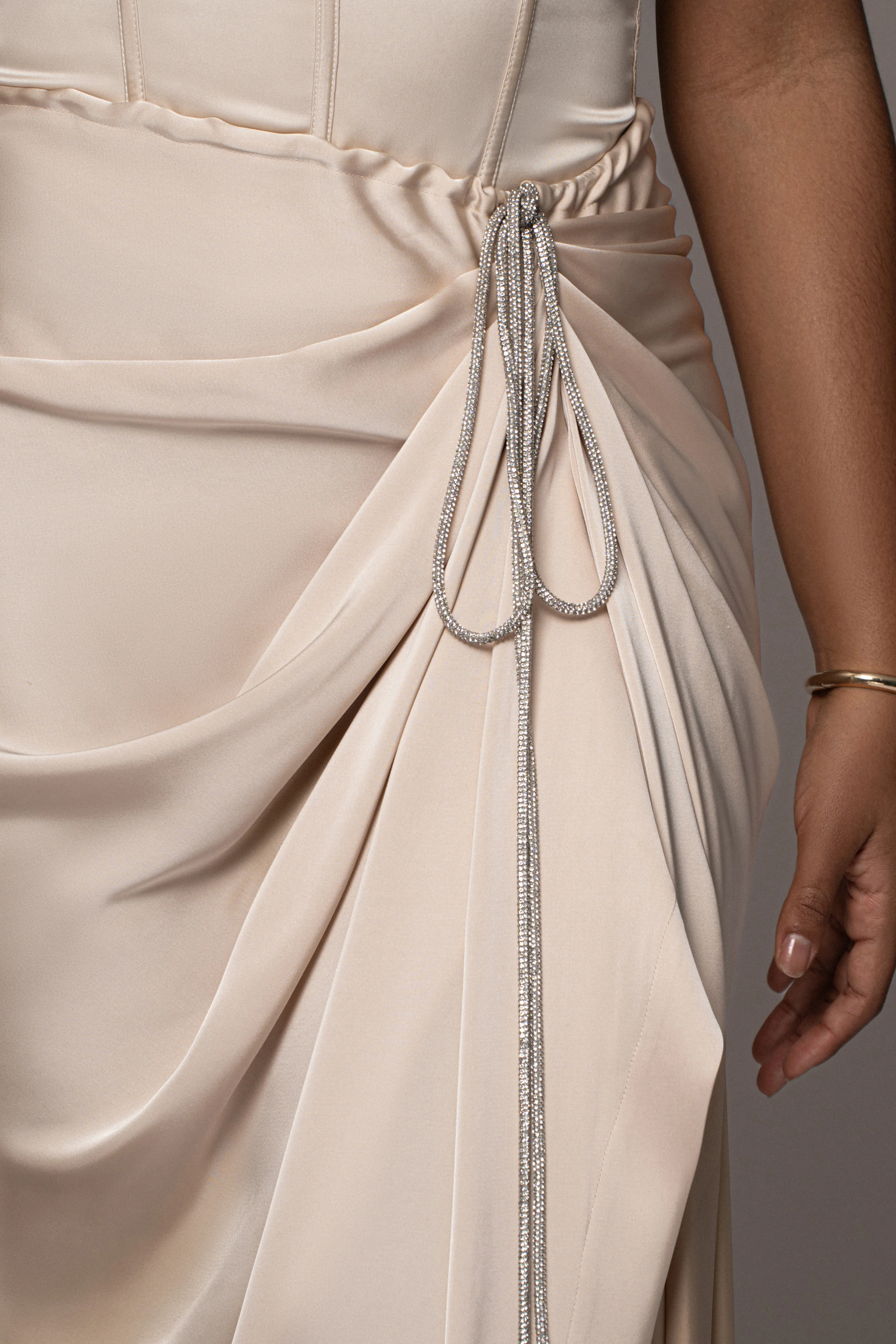 Champagne Olea Satin Skirt - Image 12