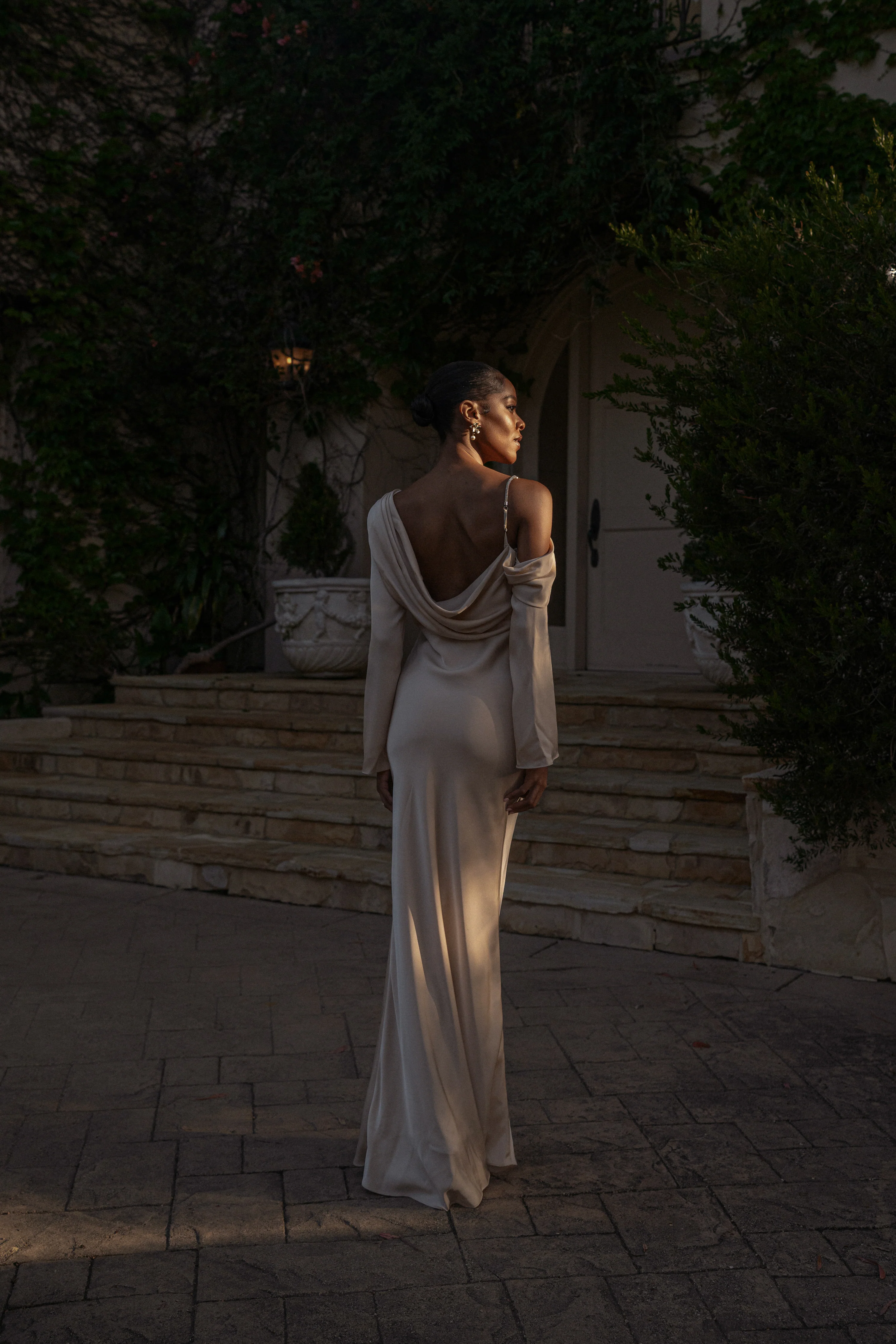 Champagne One And Only Satin Dress - Image 12