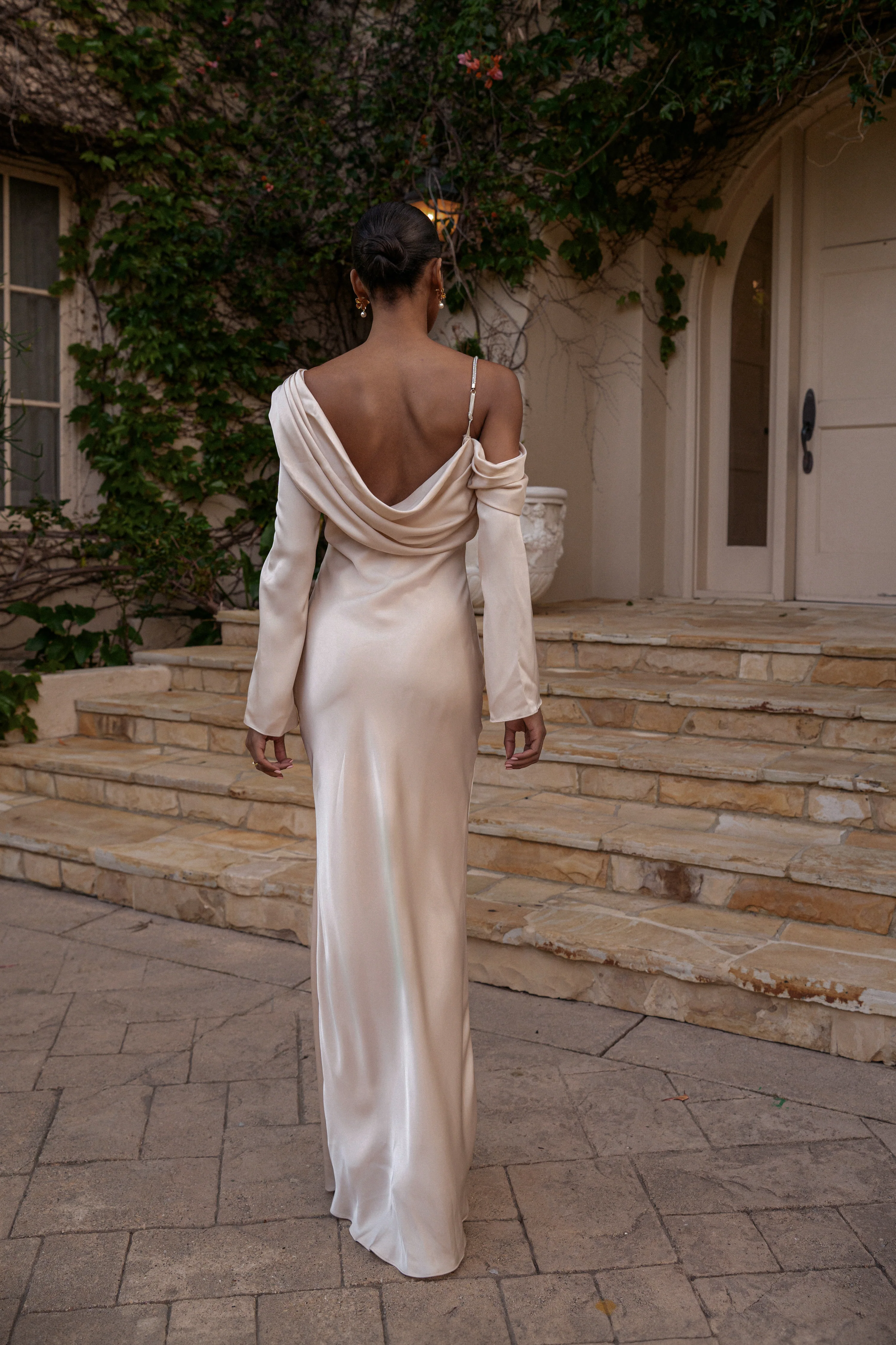 Champagne One And Only Satin Dress - Image 14