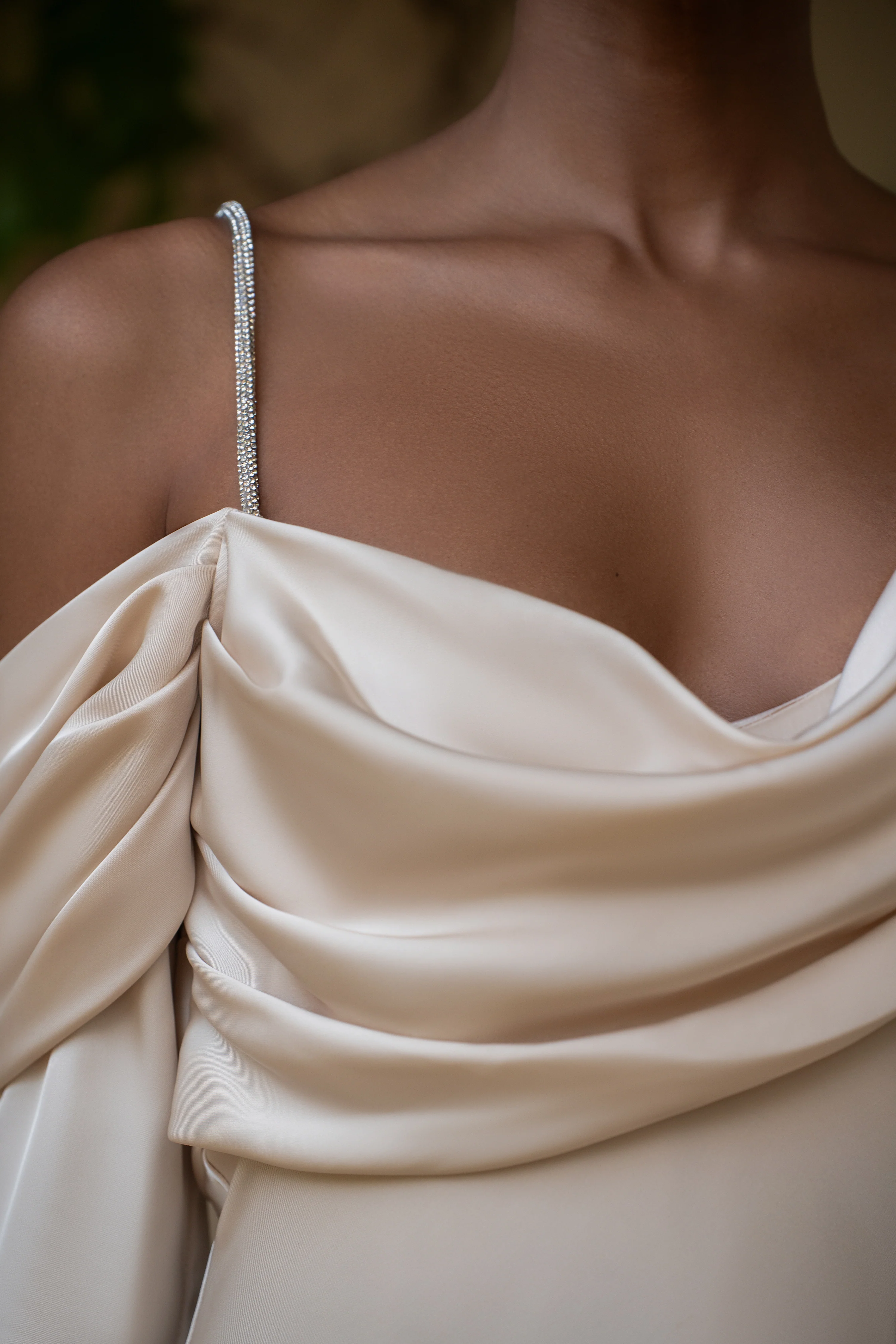 Champagne One And Only Satin Dress - Image 16