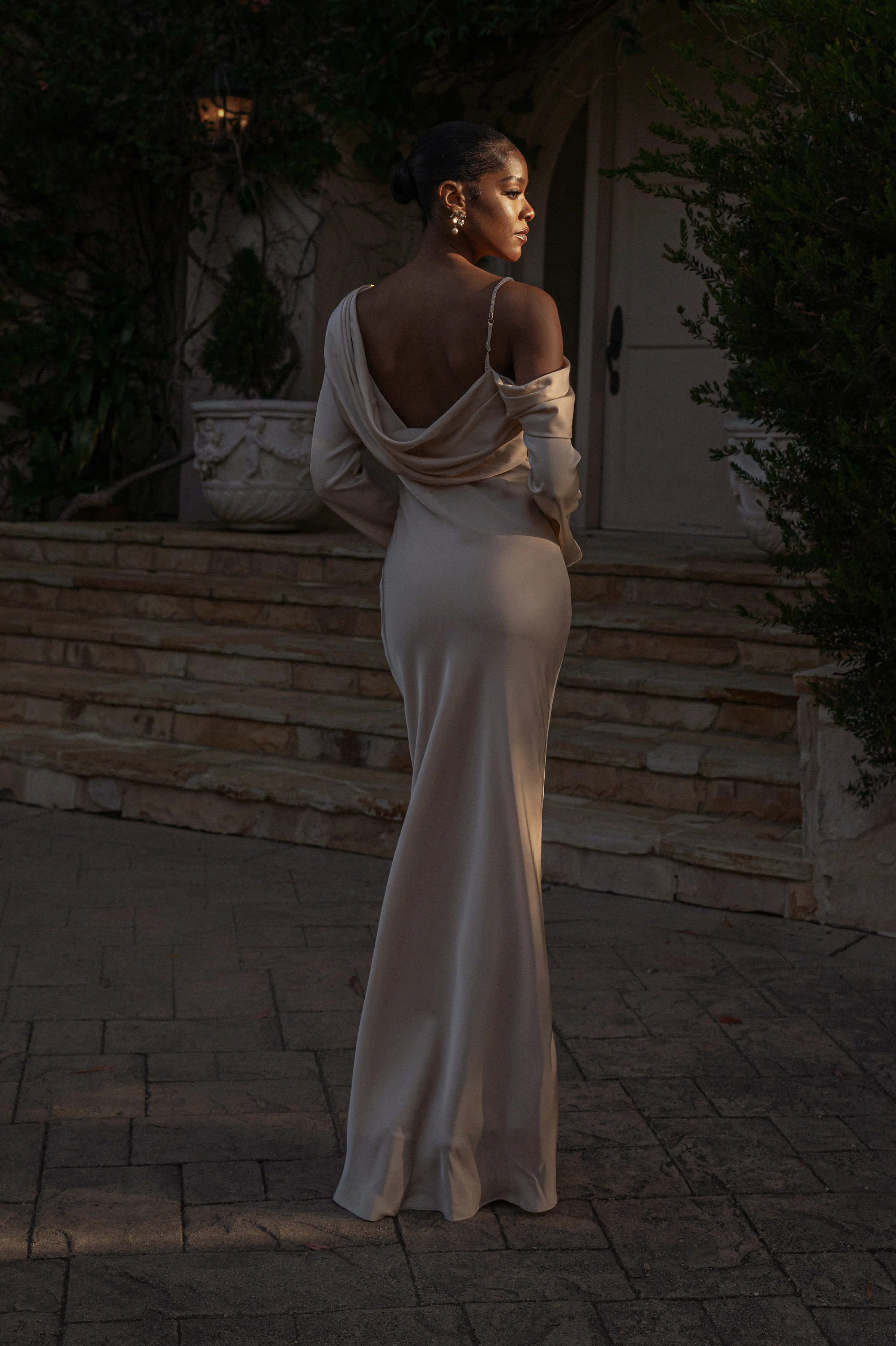 Champagne One And Only Satin Dress - Image 4