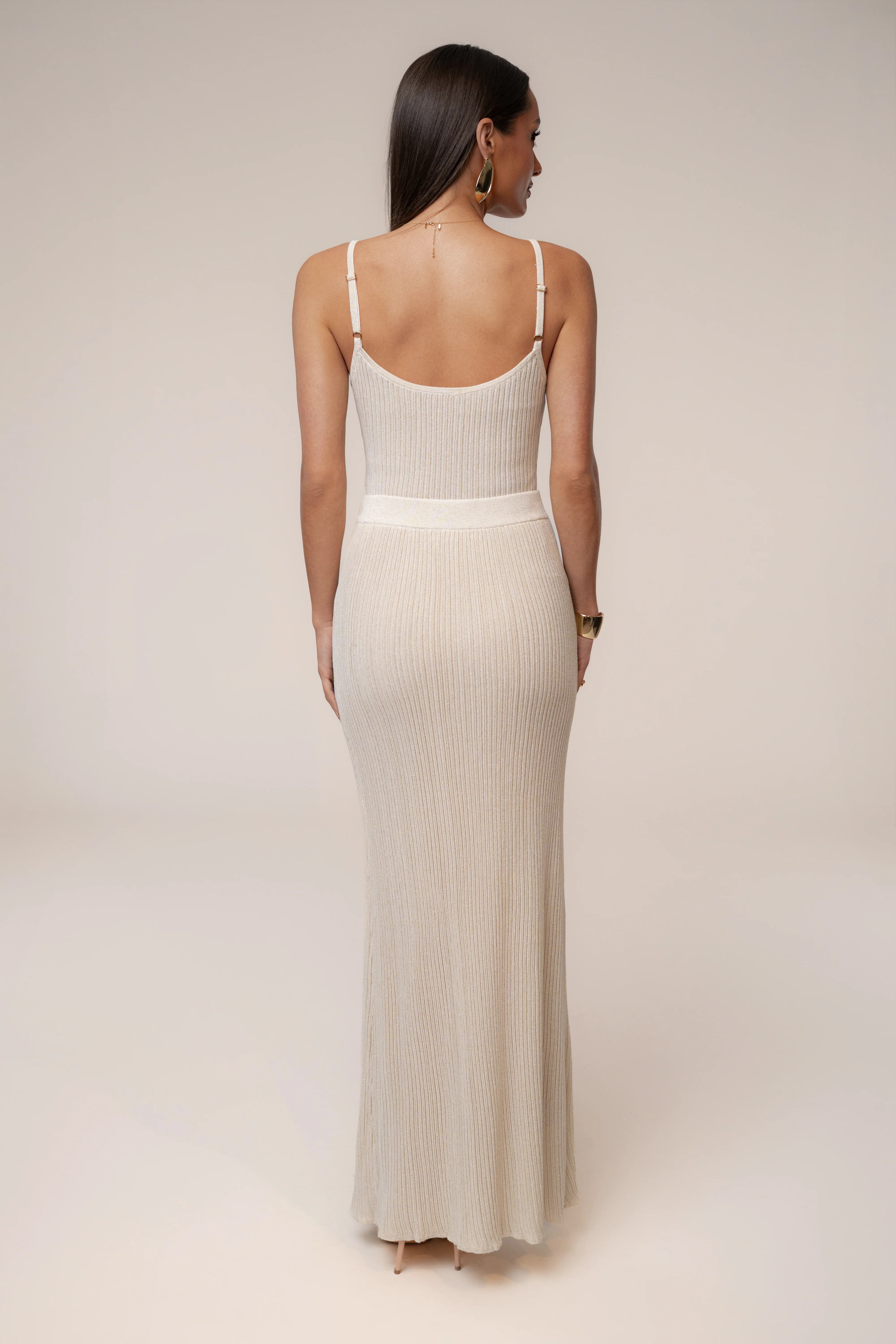 Champagne Serena Ribbed Skirt Set - Image 16