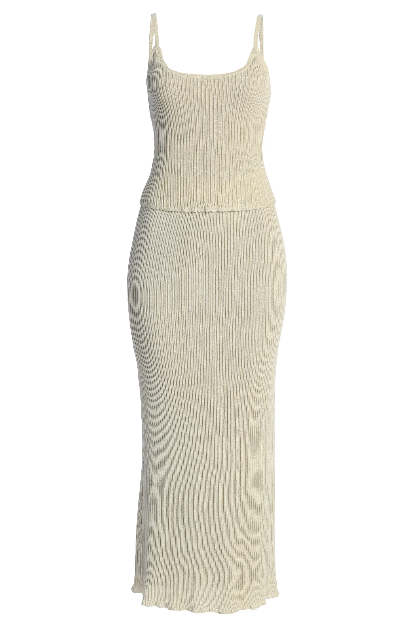 Champagne Serena Ribbed Skirt Set - Image 3