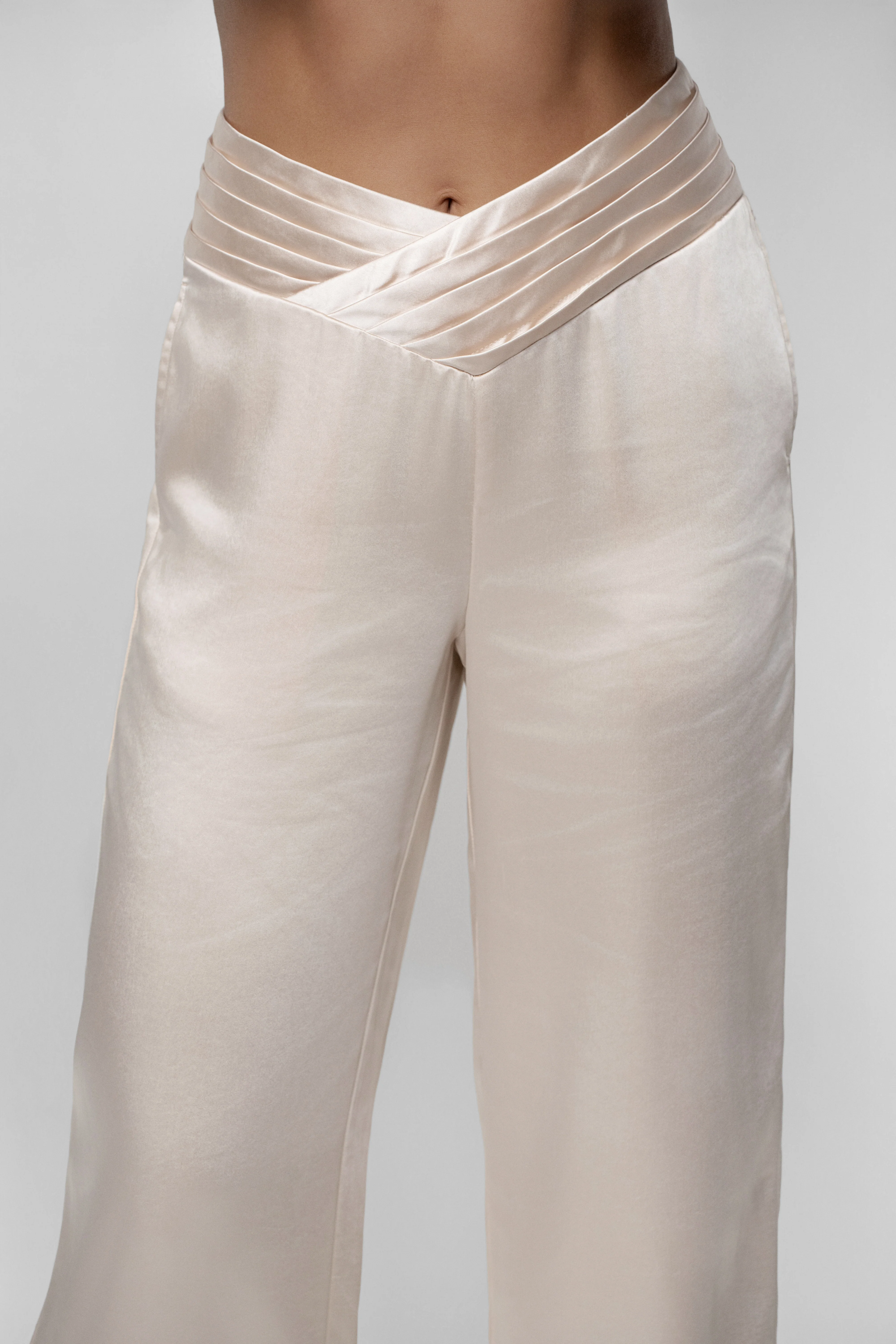 Champagne True Affection Satin Trouser - Image 3