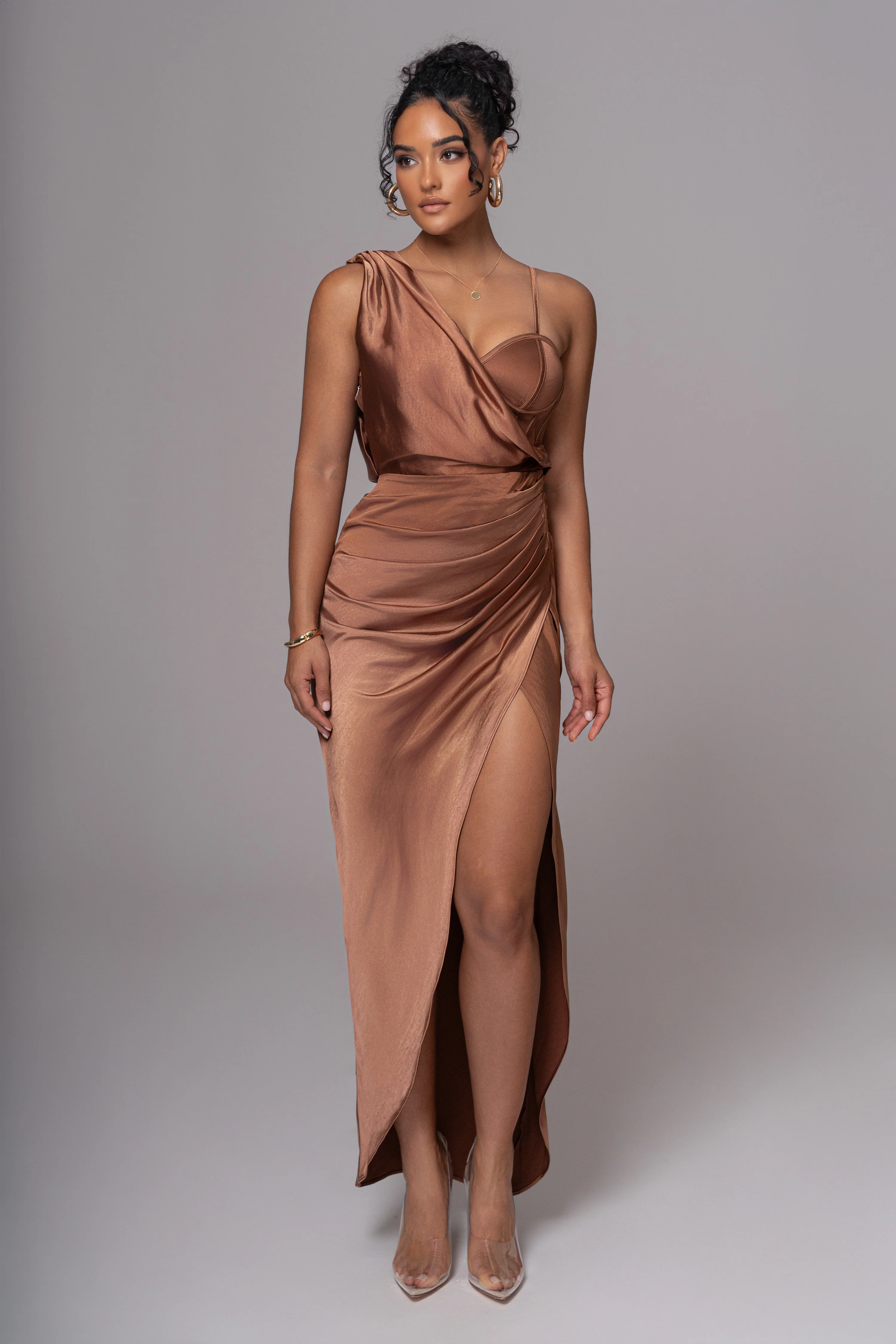 Chocolate Anastacia Drape Maxi Dress - Image 14