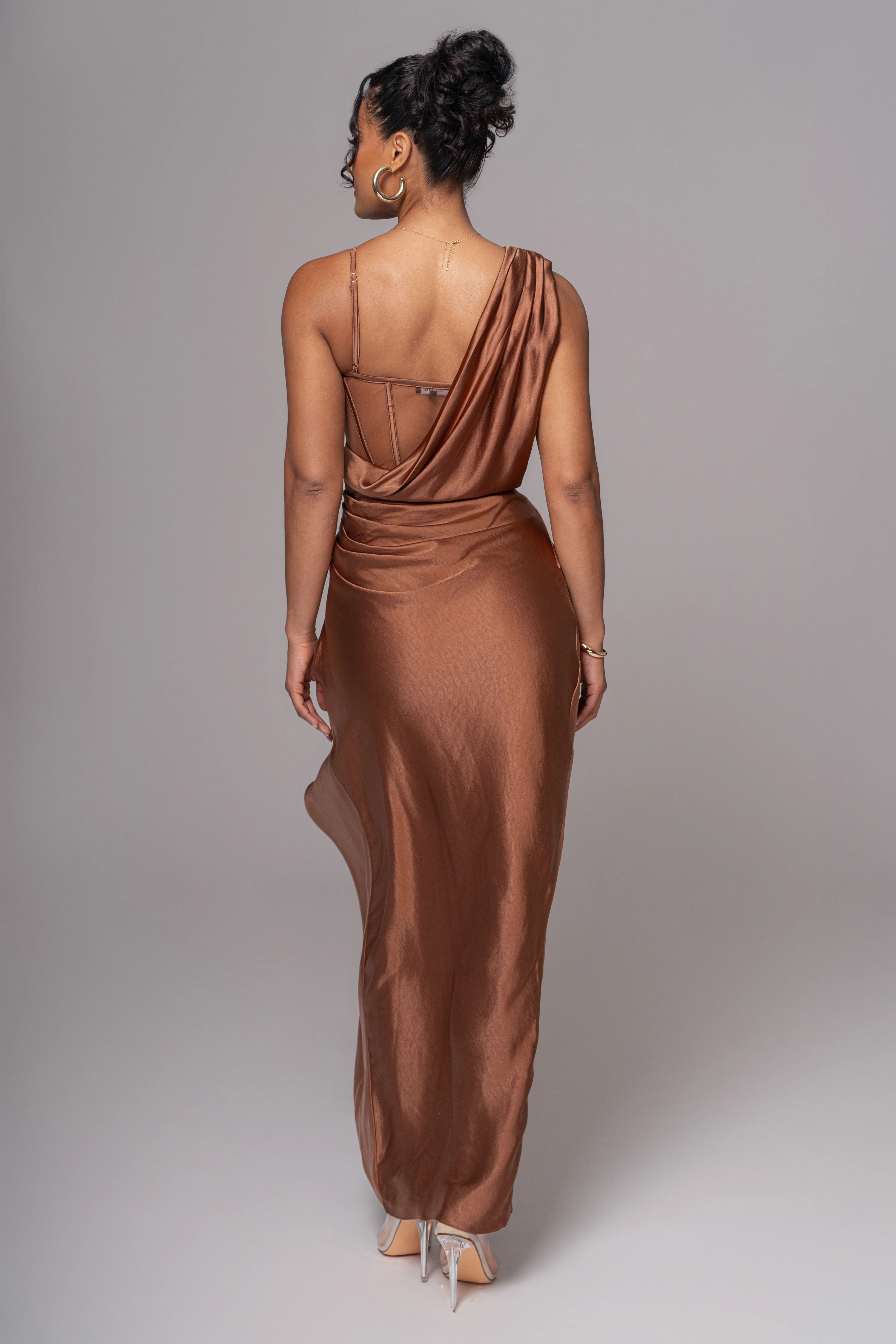 Chocolate Anastacia Drape Maxi Dress - Image 22