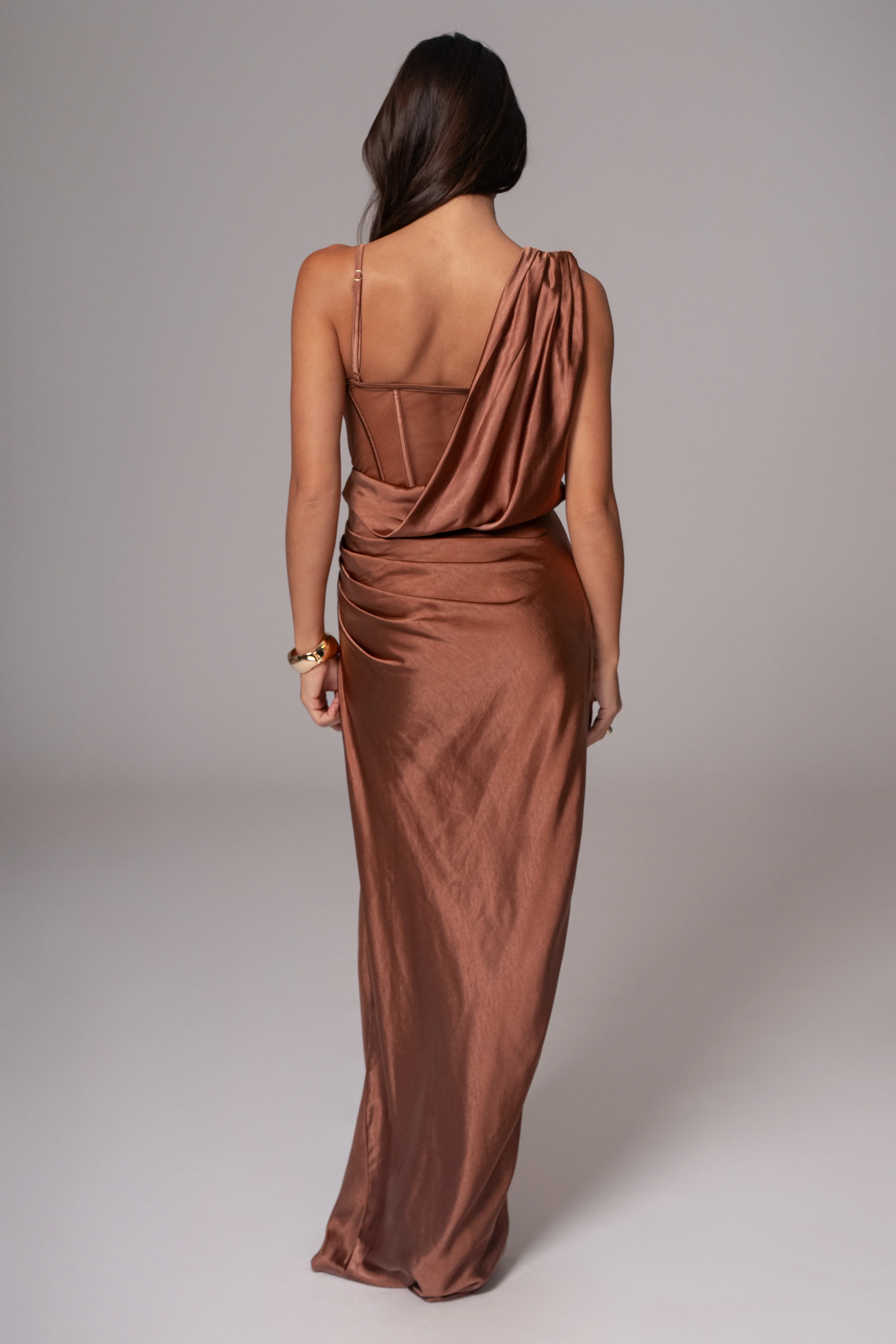 Chocolate Anastacia Drape Maxi Dress - Image 23