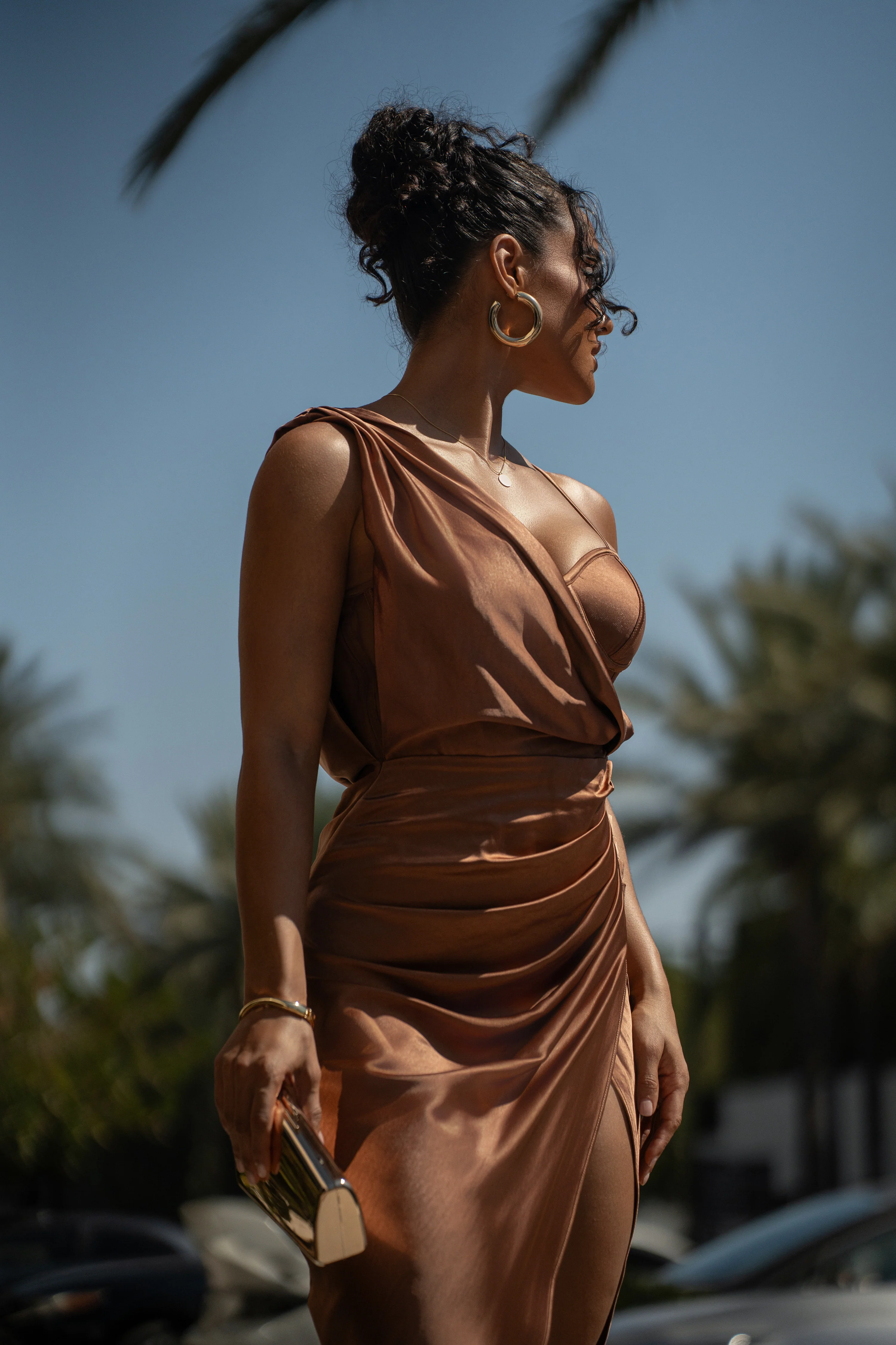 Chocolate Anastacia Drape Maxi Dress - Image 8