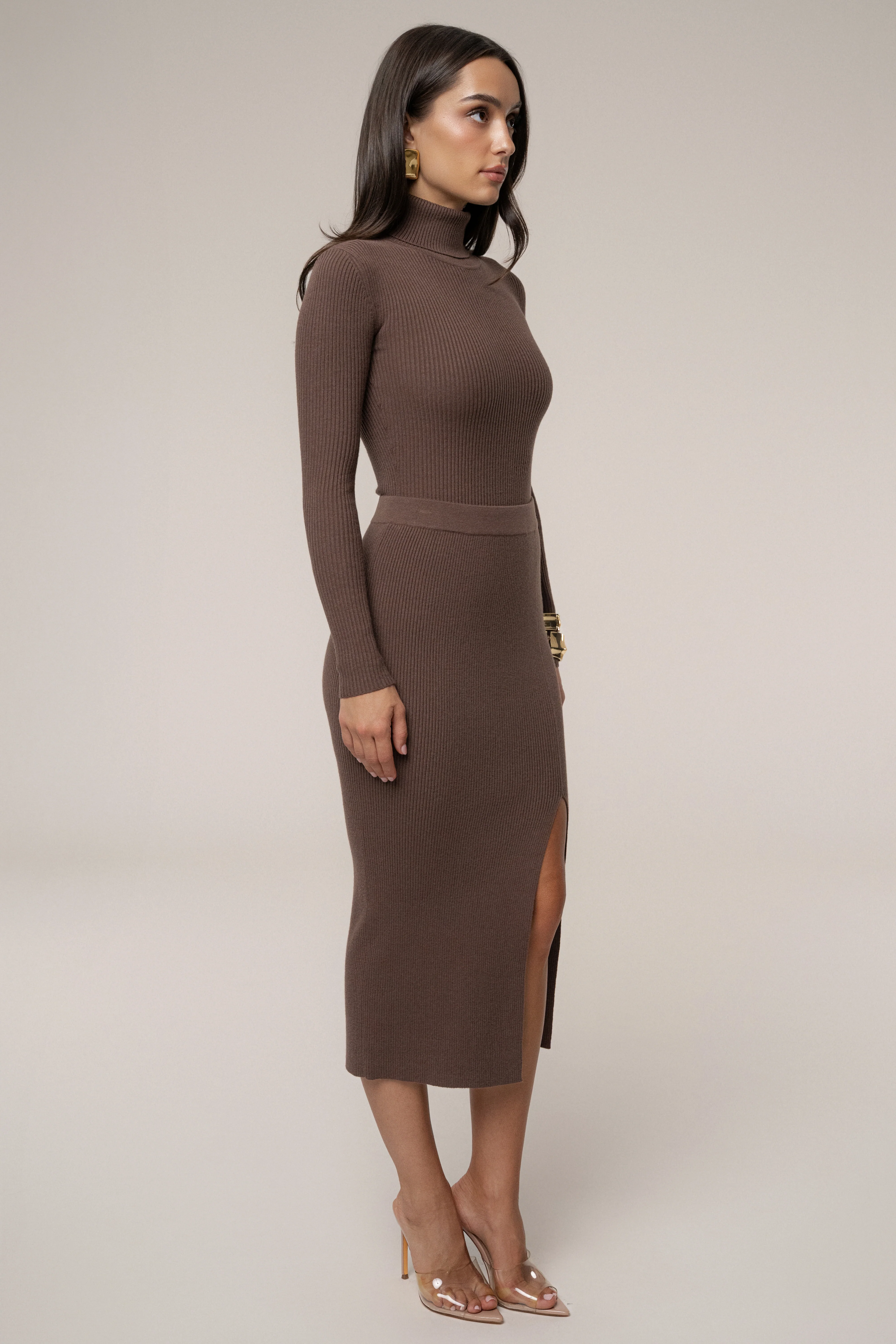 Chocolate Cardinal Essential Knit Skirt - Image 4