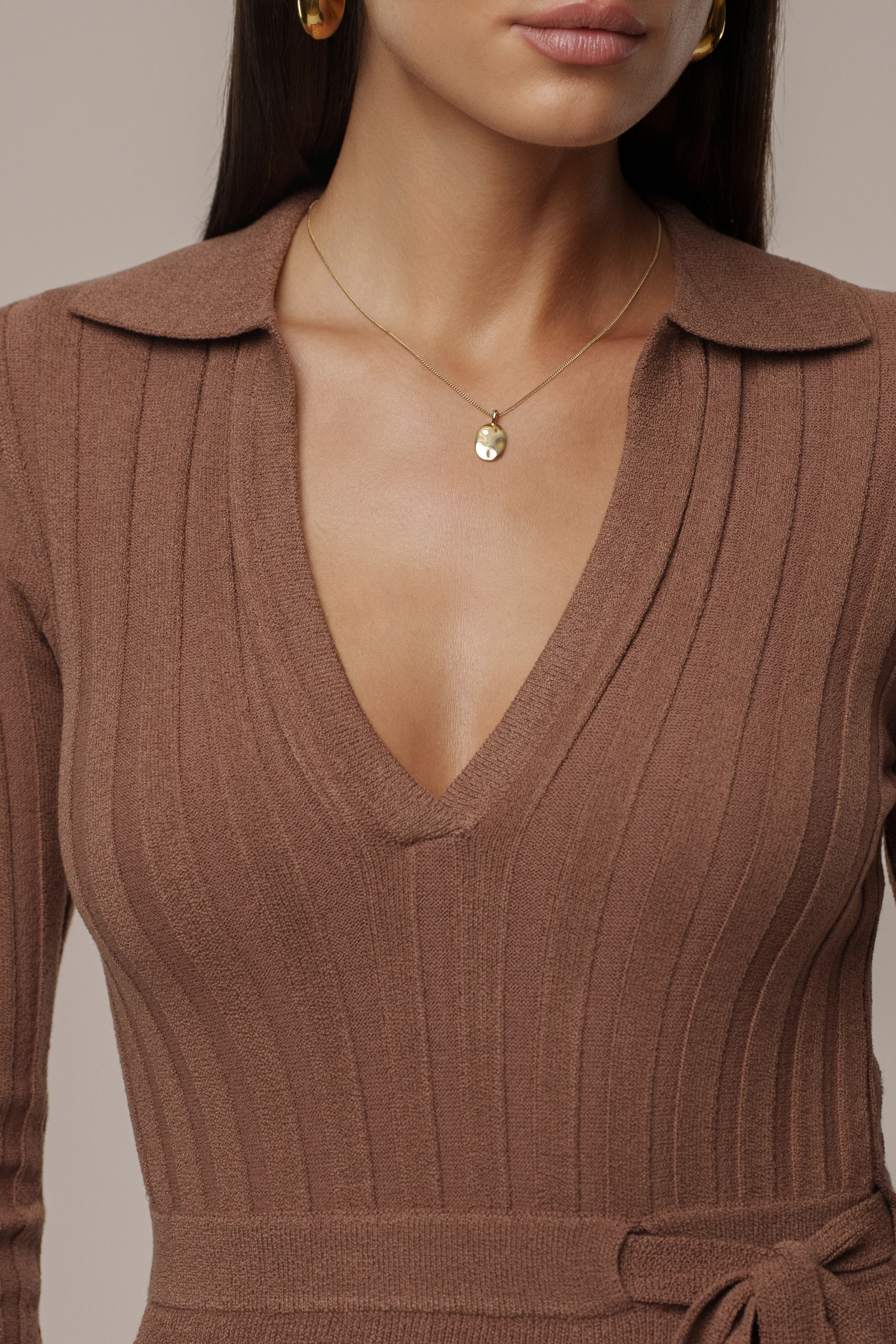 Chocolate Emma Knit Maxi Dress - Image 5