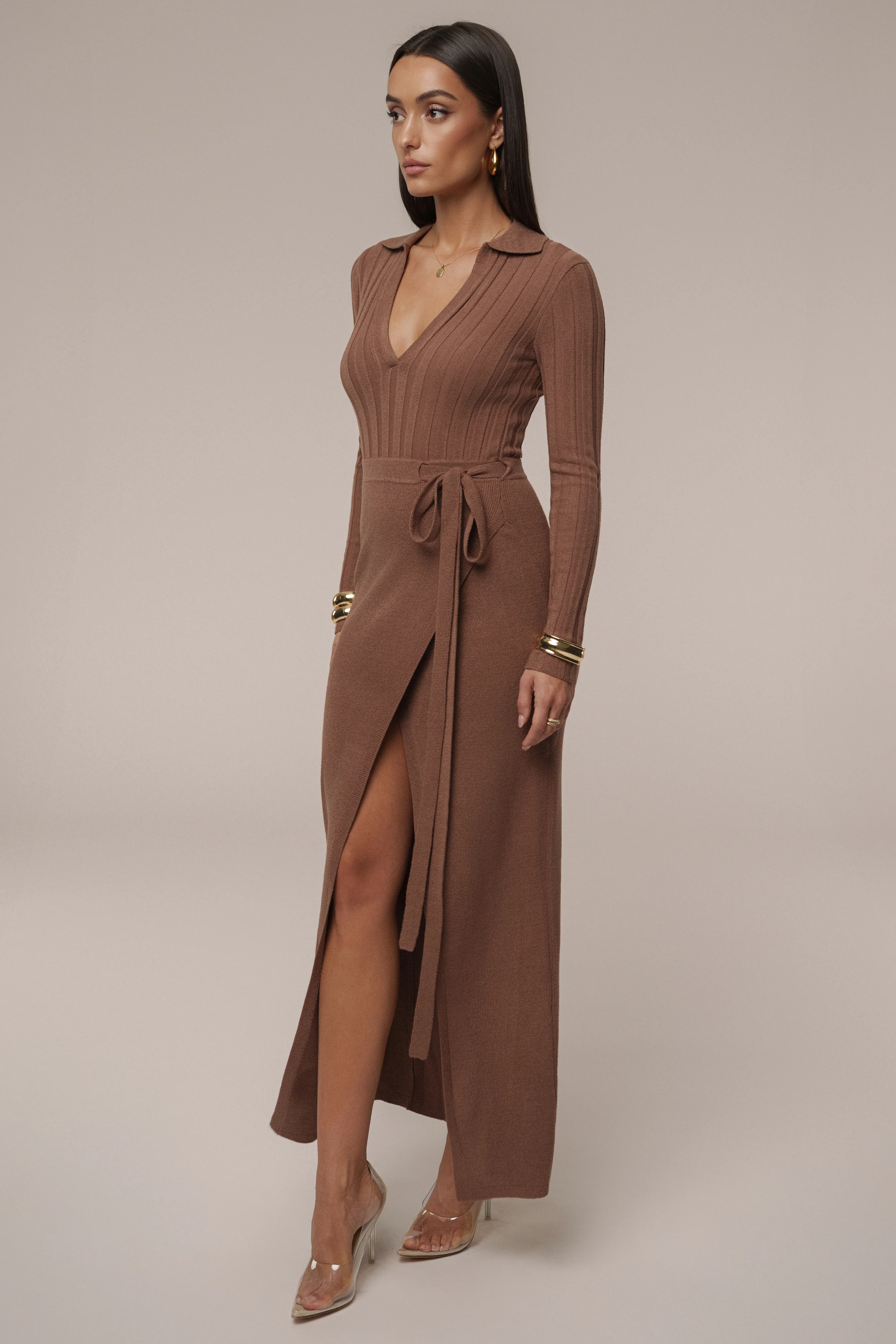 Chocolate Emma Knit Maxi Dress - Image 6