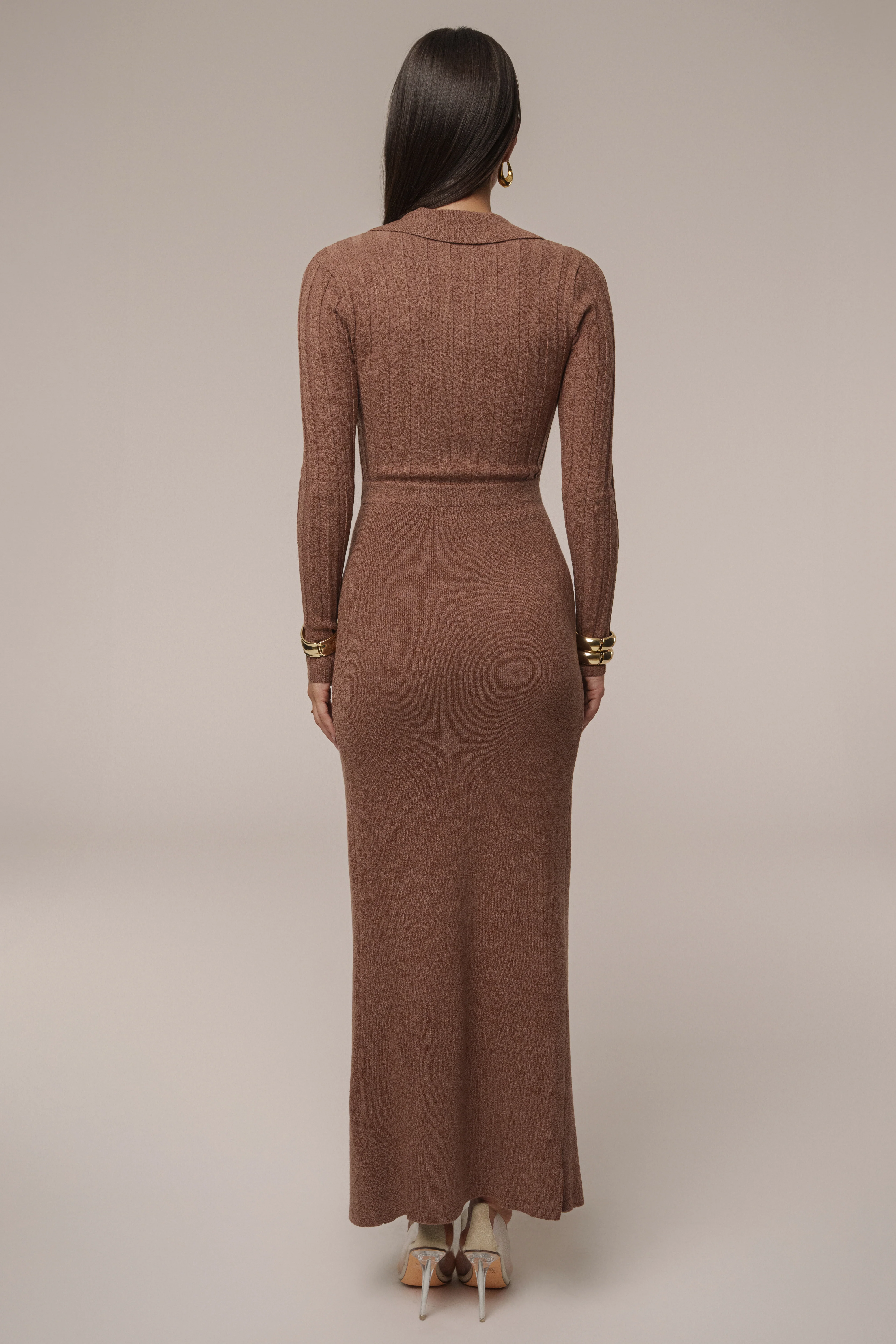 Chocolate Emma Knit Maxi Dress - Image 8