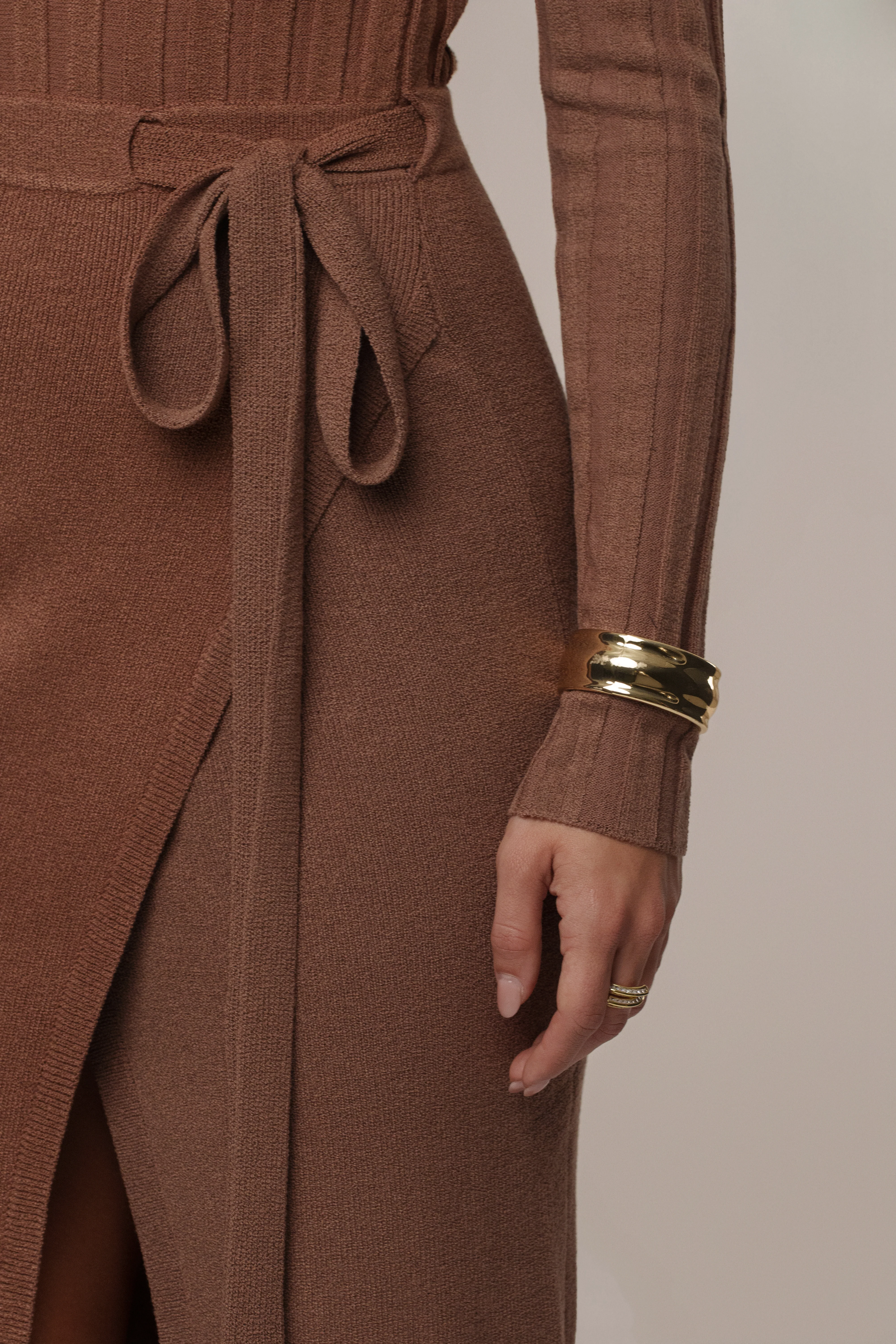 Chocolate Emma Knit Maxi Dress - Image 9