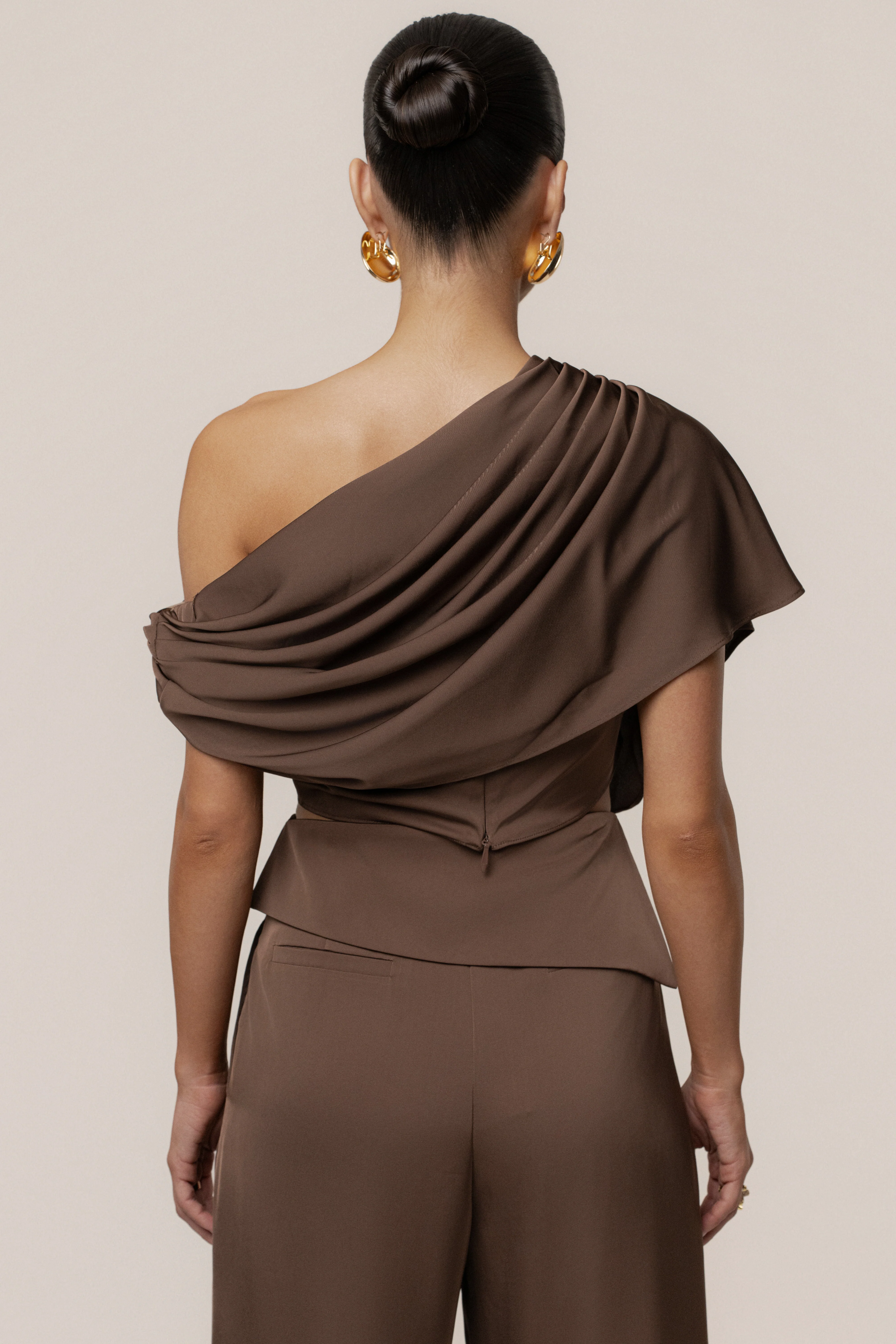 Chocolate Gleam and Glow Satin Top - Image 11