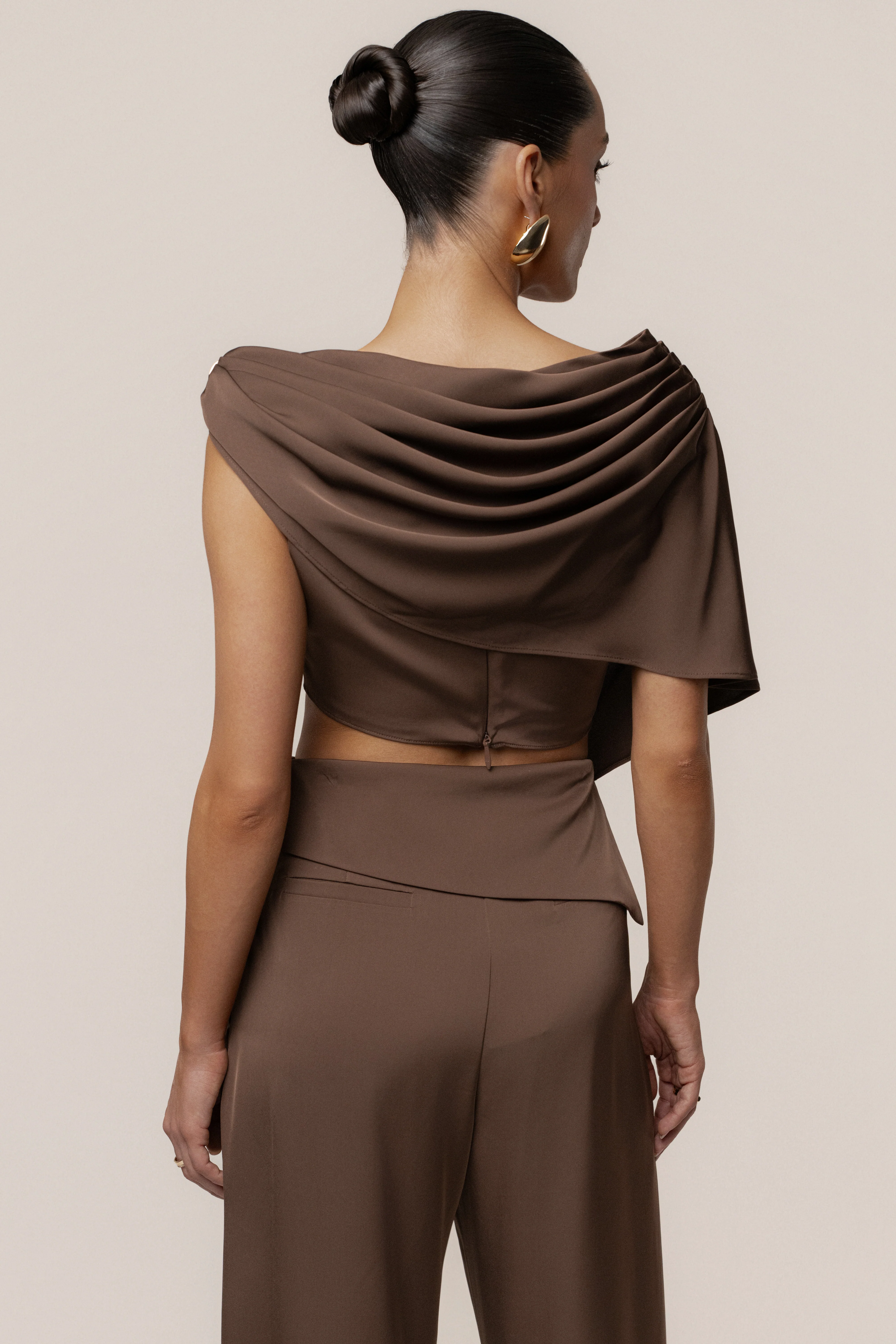 Chocolate Gleam and Glow Satin Top - Image 6
