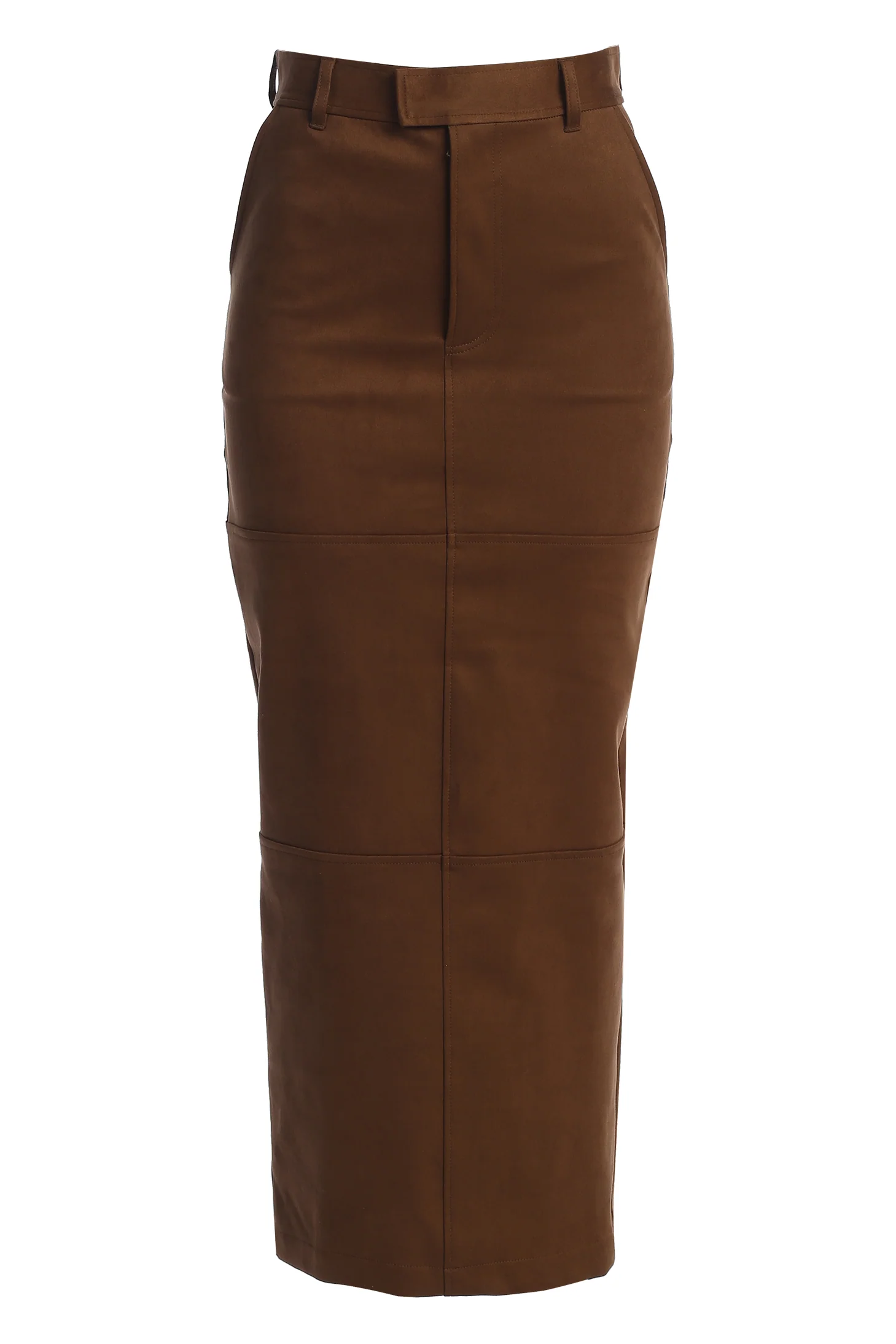 Chocolate Joy Suede Maxi Skirt - Image 3