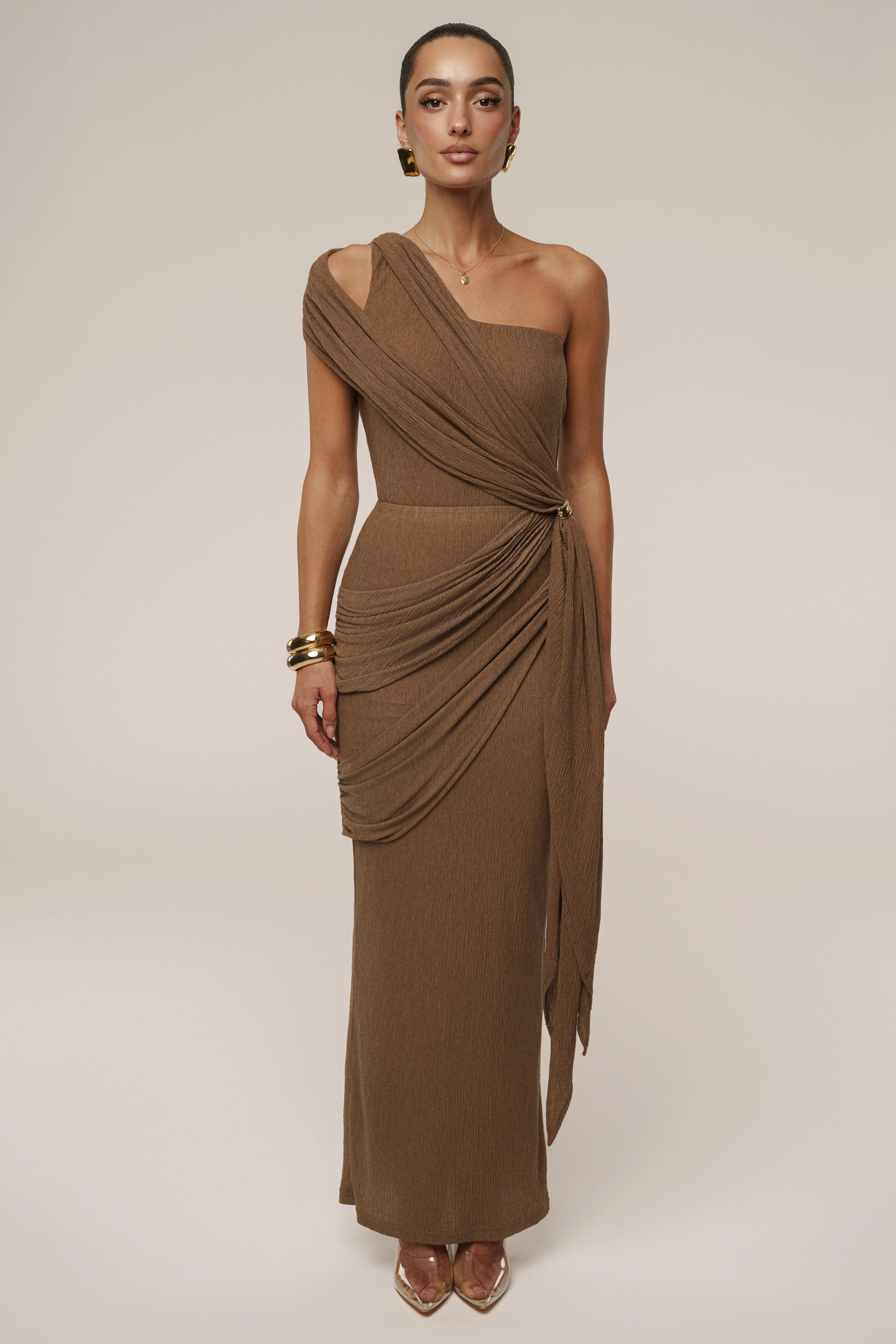 Chocolate Lovina Drape Bodysuit - Image 3